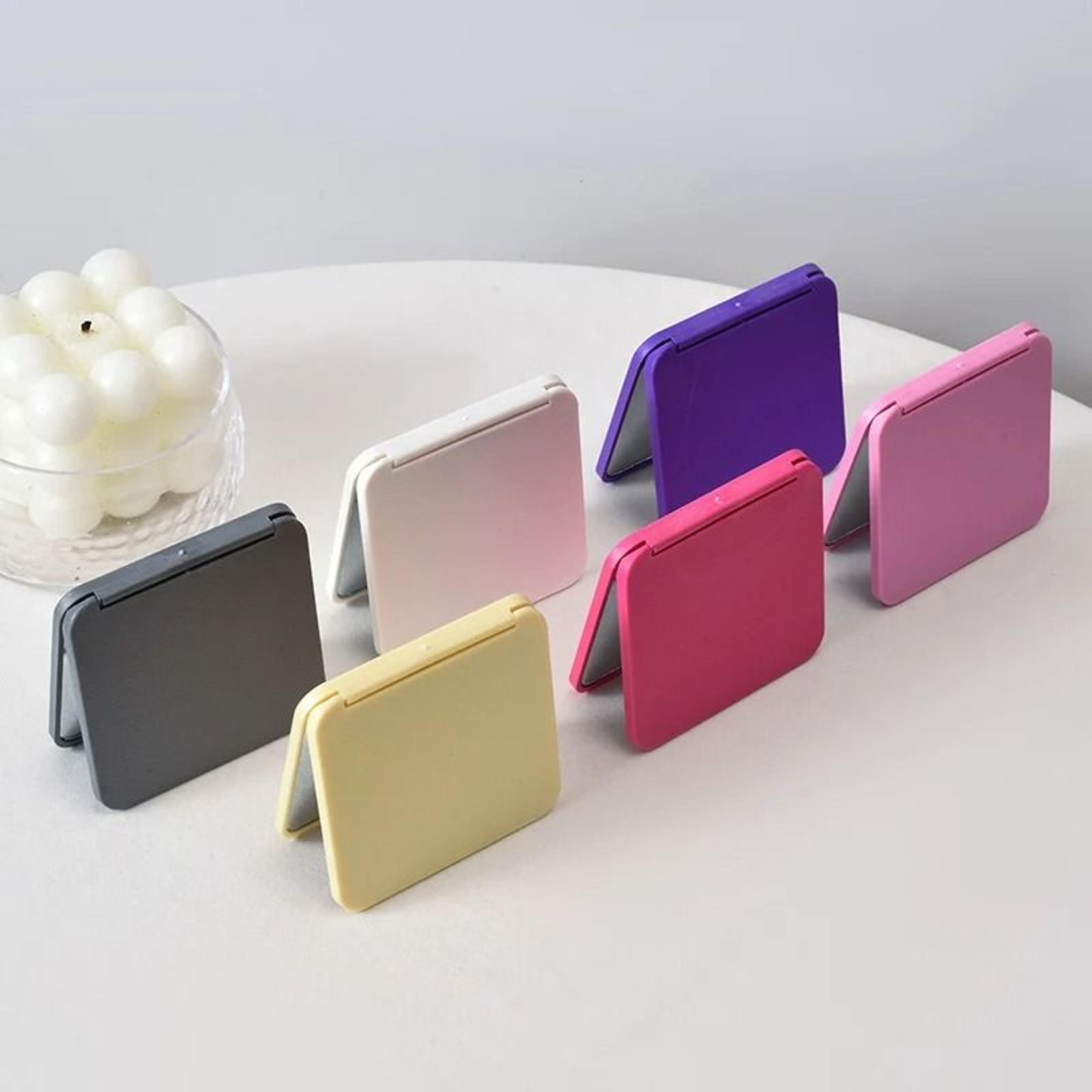 cute double sided pocket mirror square folding makeup compact