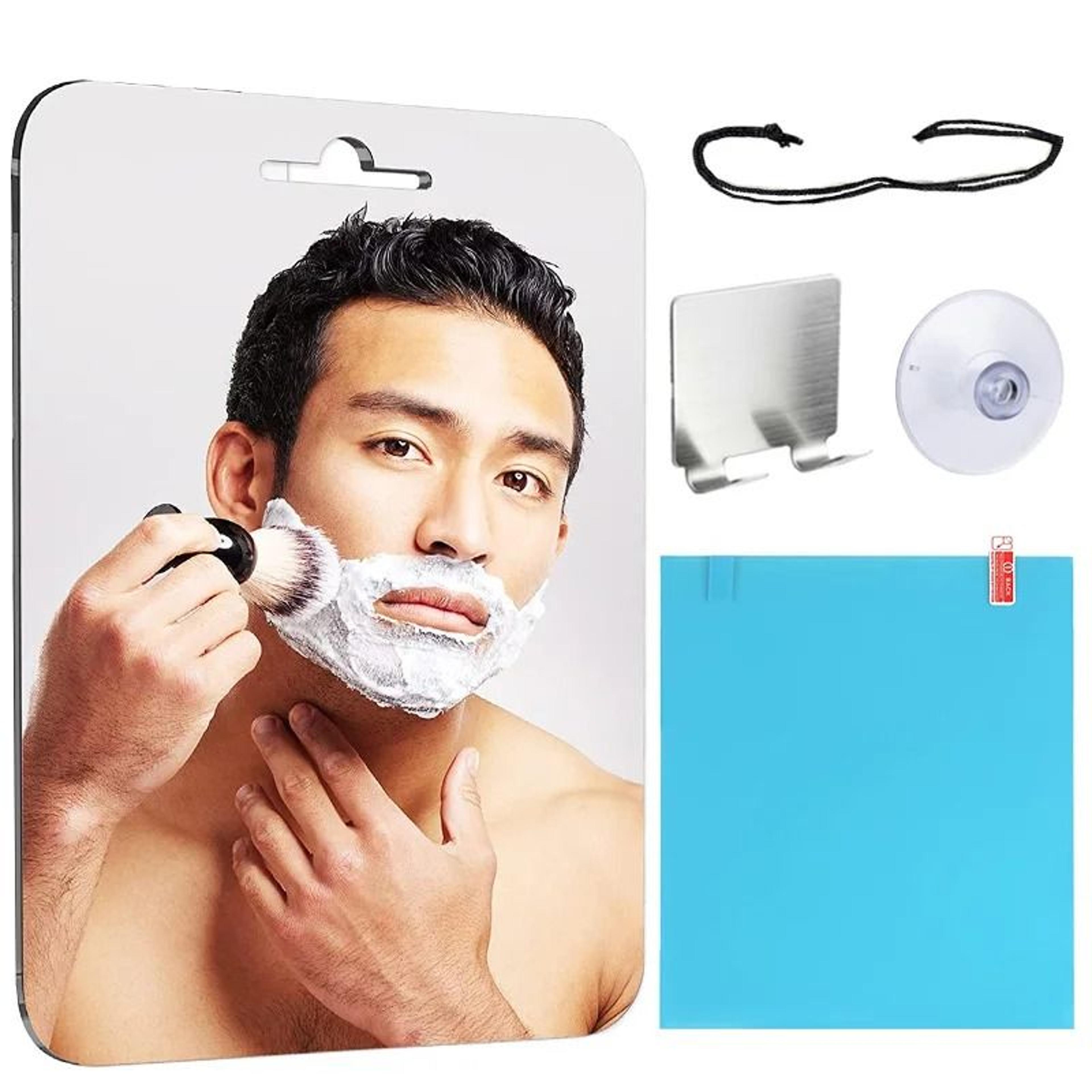 large fogless shaving mirror 30cm unbreakable acrylic portable travel mirror