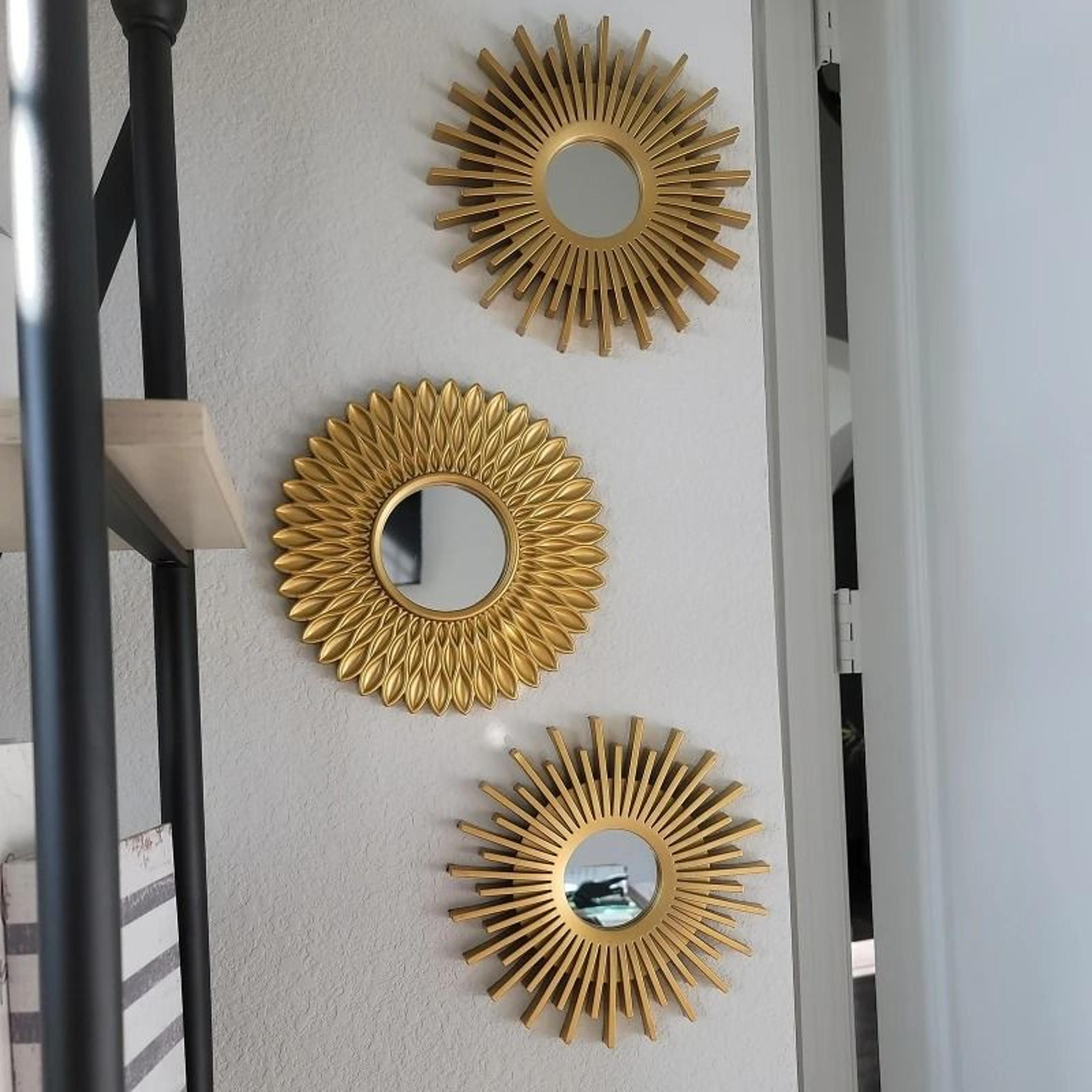 elegant gold round wall mirror set decorative hanging mirrors for home