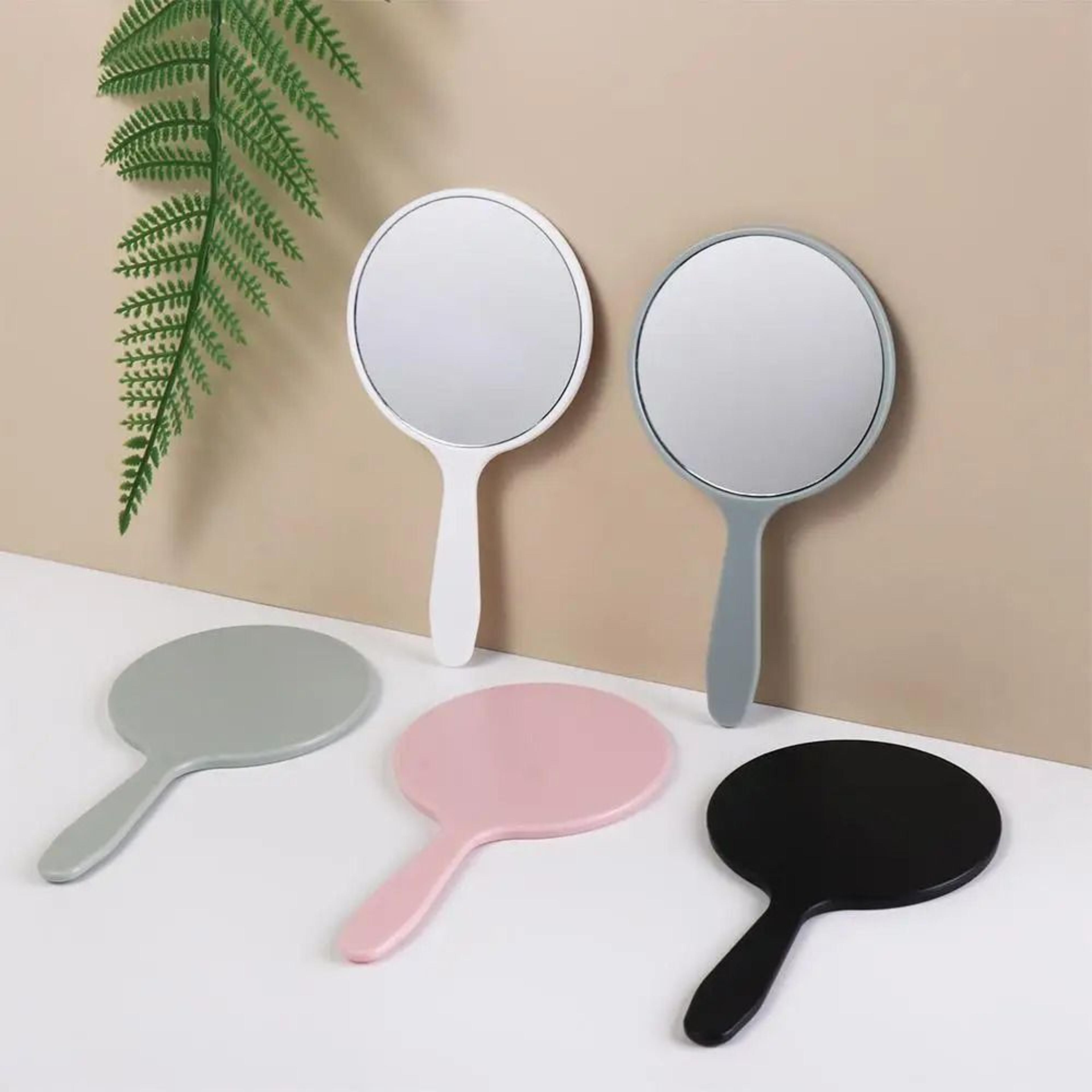 durable round handheld makeup mirror portable anti fall beauty vanity mirror