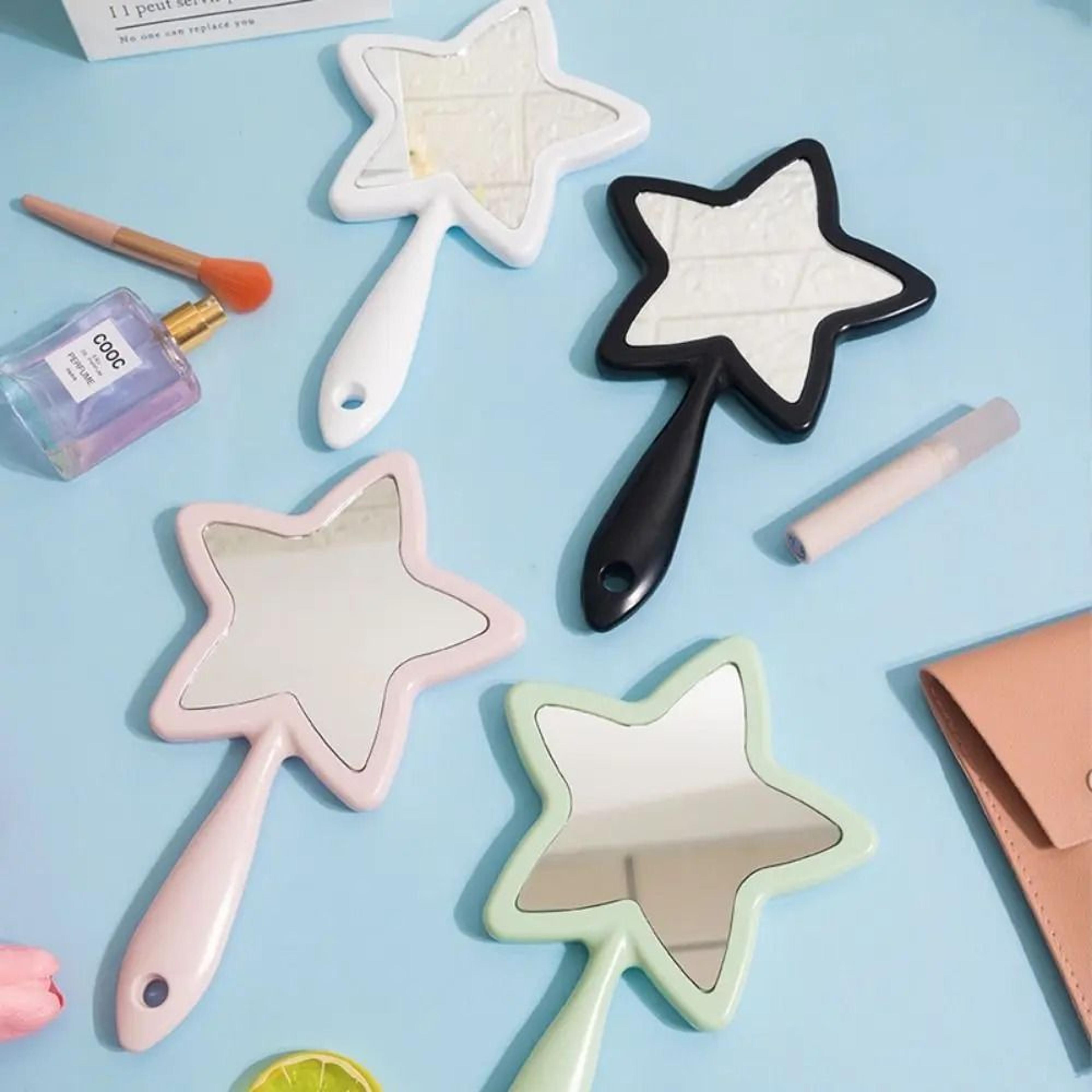 cute five point star handheld mirror hanging makeup beauty vanity mirror