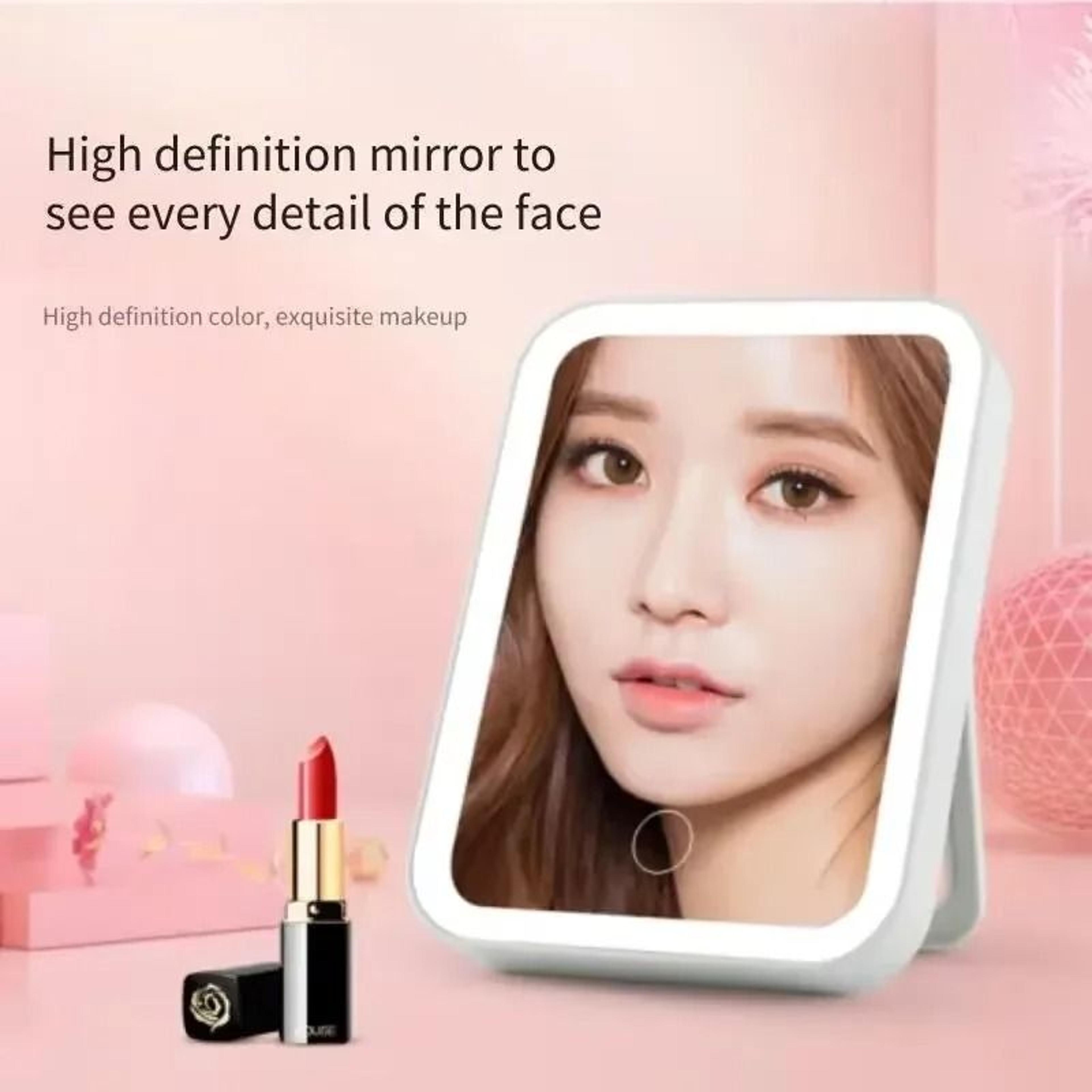 glow ready rechargeable led makeup mirror touch dimming portable vanity travel mirror