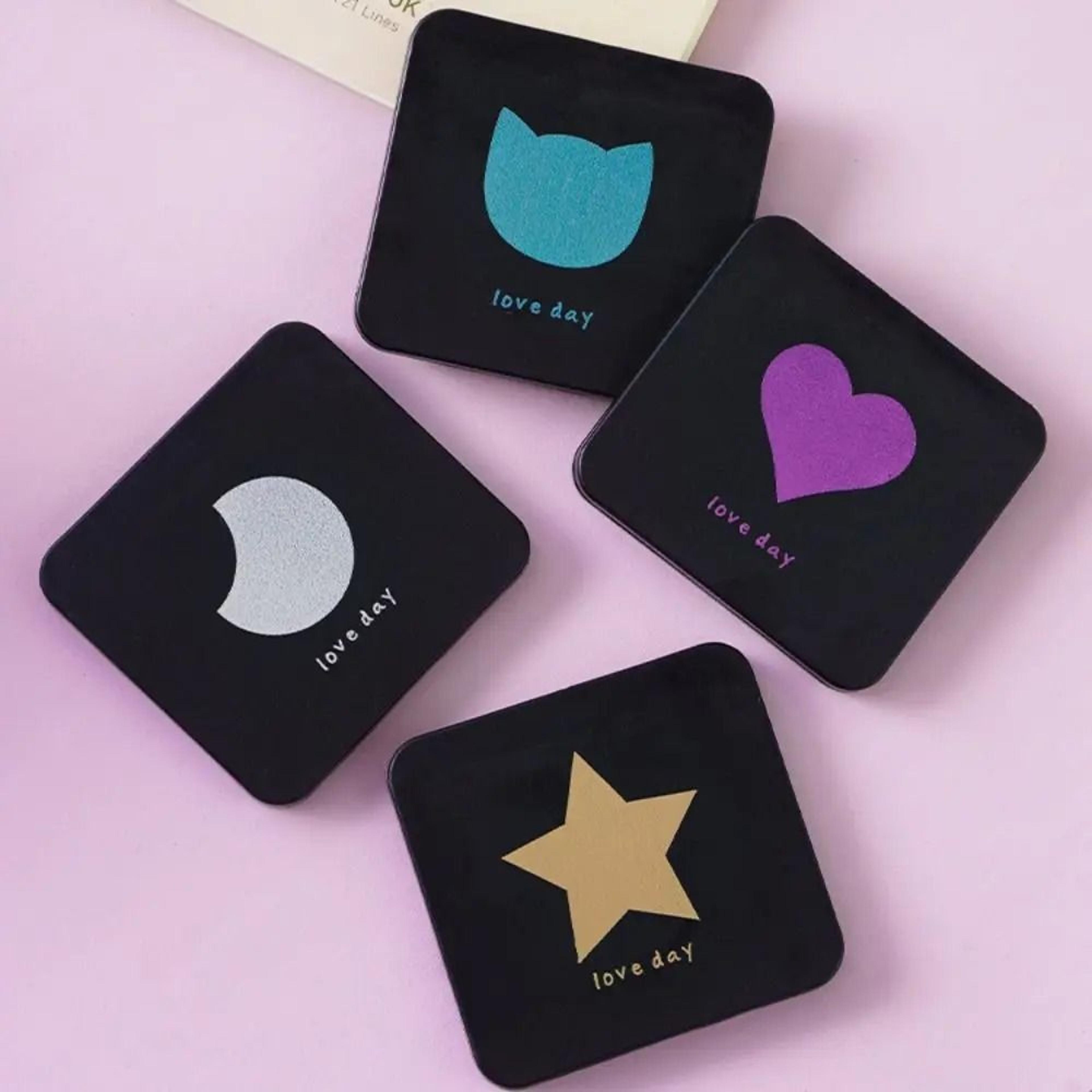 durable double sided pocket mirror square foldable travel makeup mirror