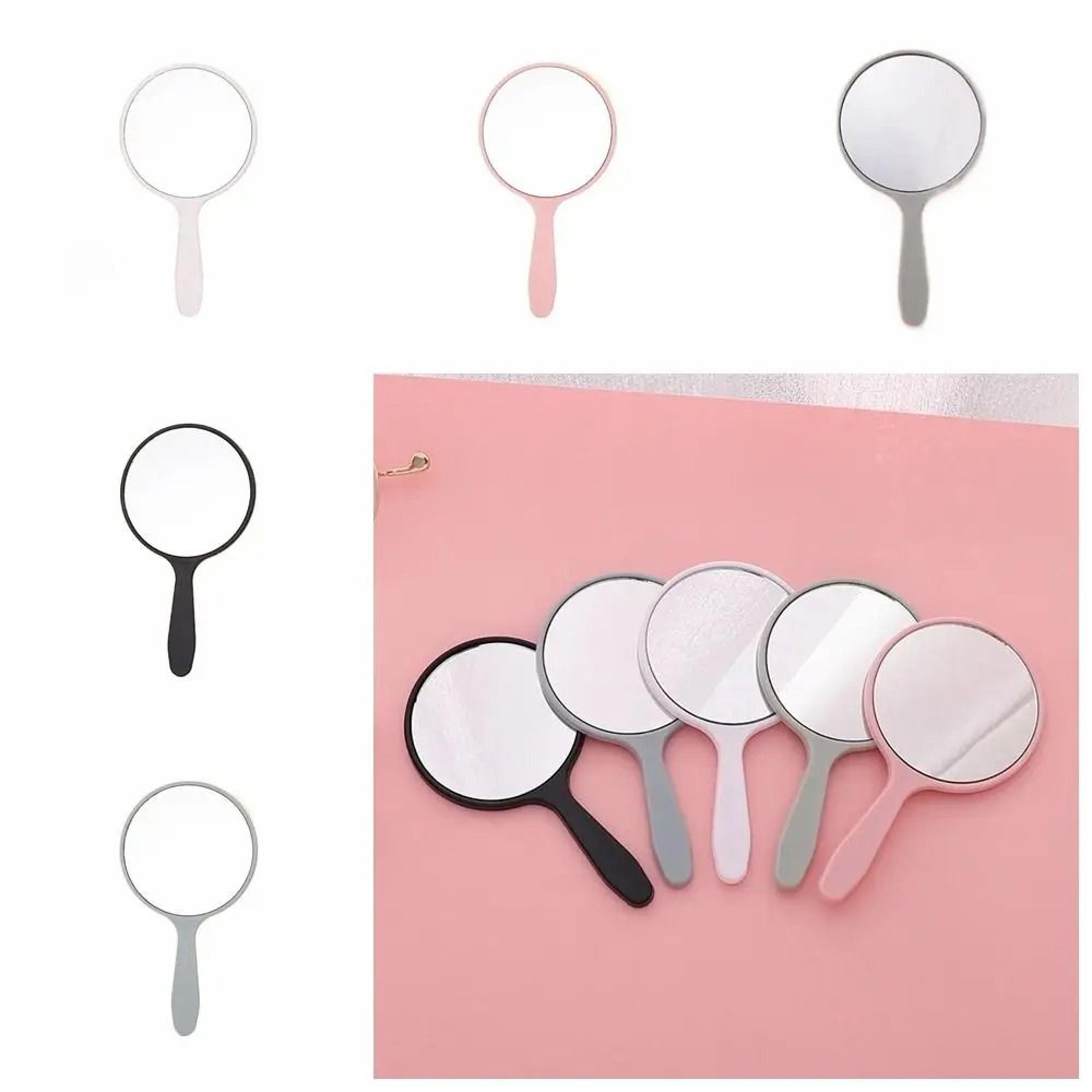 cute round handheld makeup mirror anti fall portable beauty hand mirror