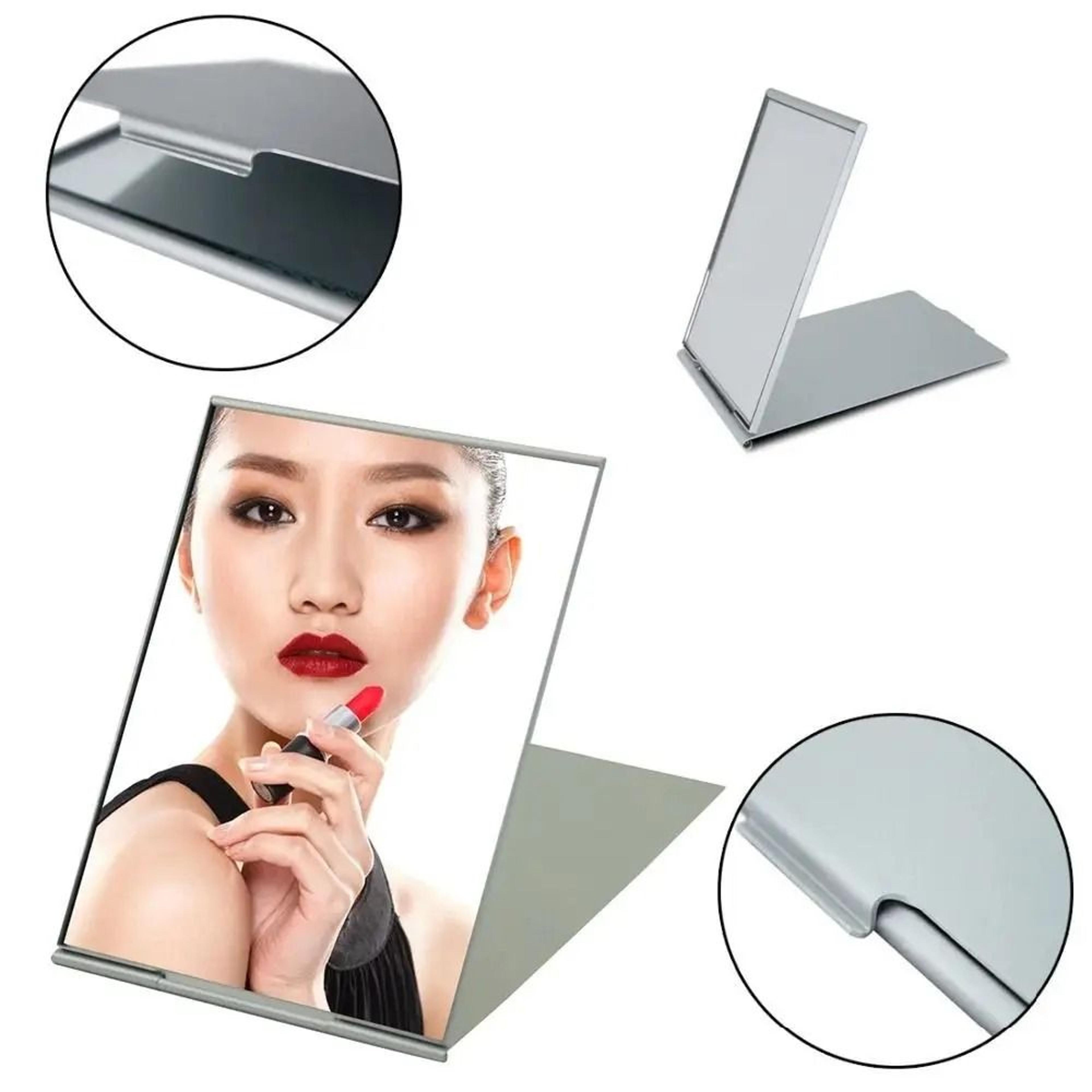 aluminum folding pocket mirror portable compact travel makeup mirror