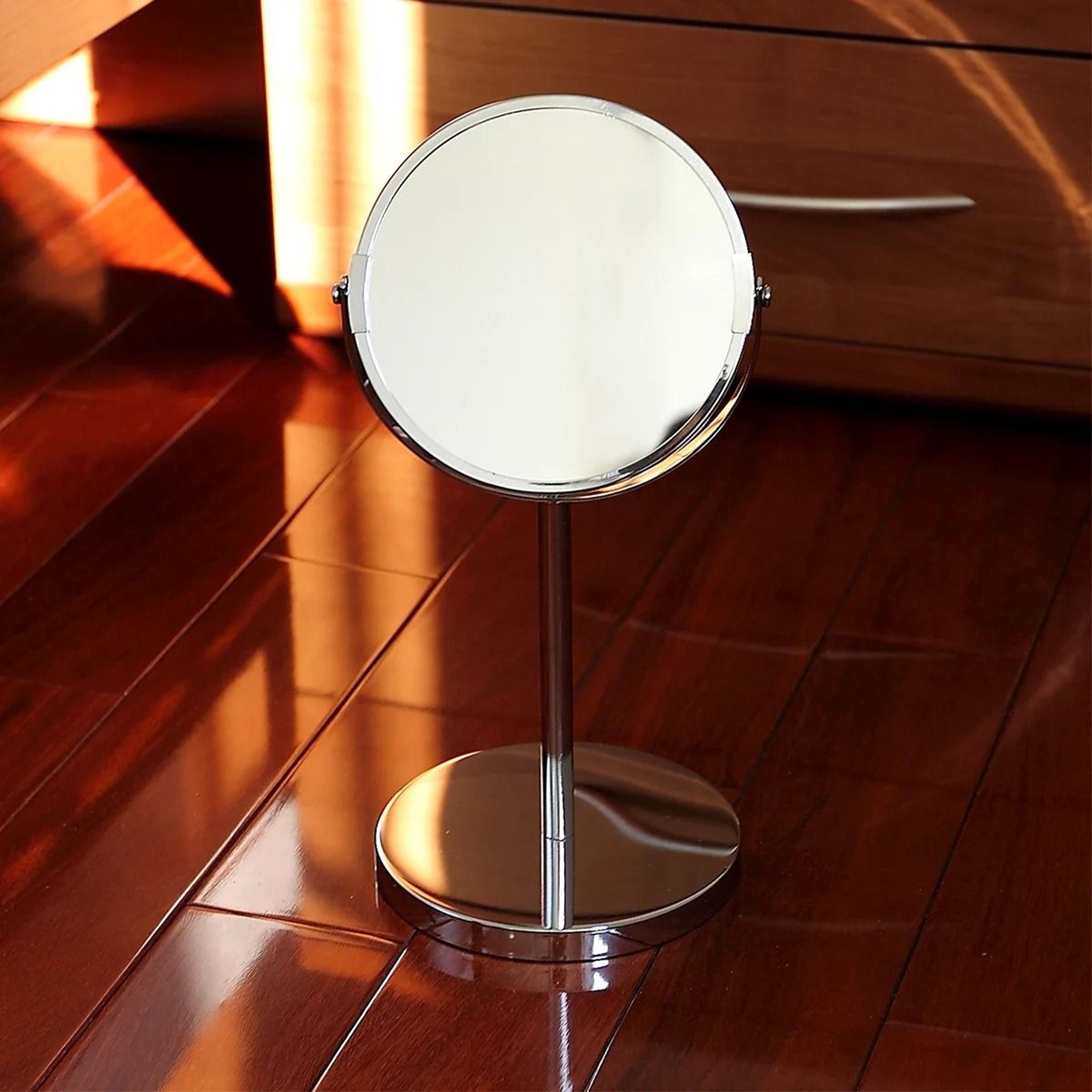 double sided vanity mirror 1x 2x magnifying tabletop makeup mirror
