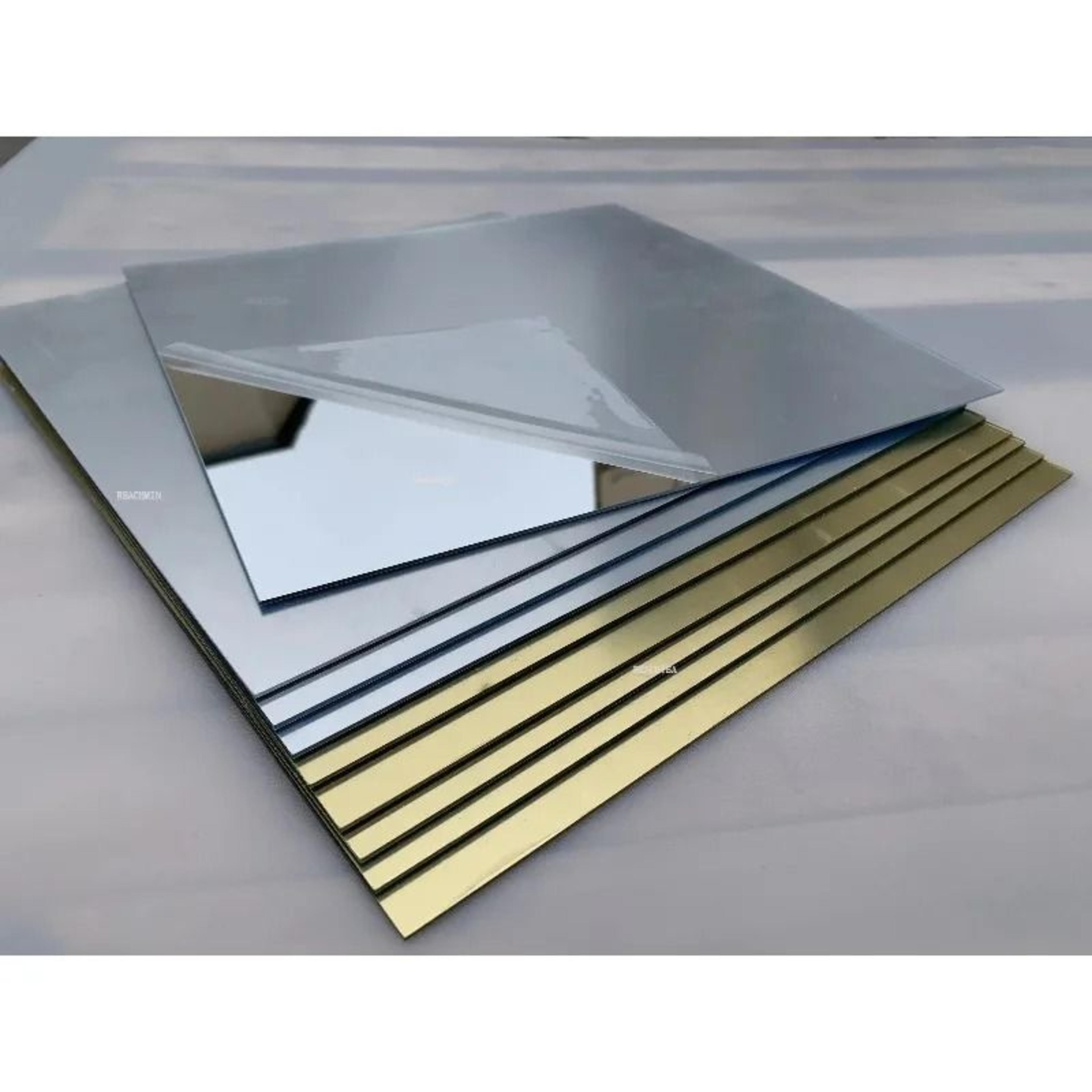 gold acrylic mirror sheets 5 piece square decorative mirror panels