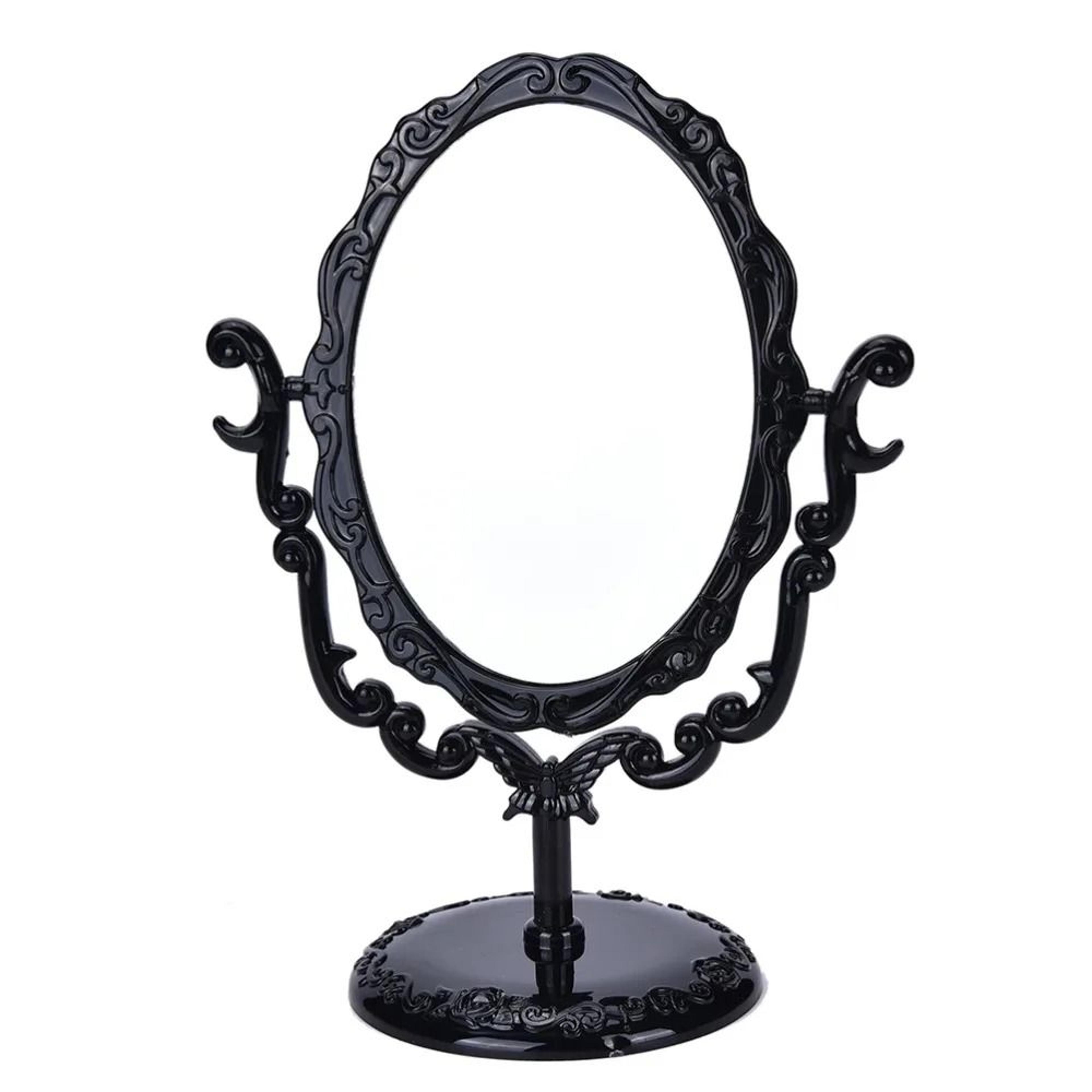 vintage butterfly vanity mirror rotating european desktop makeup mirror