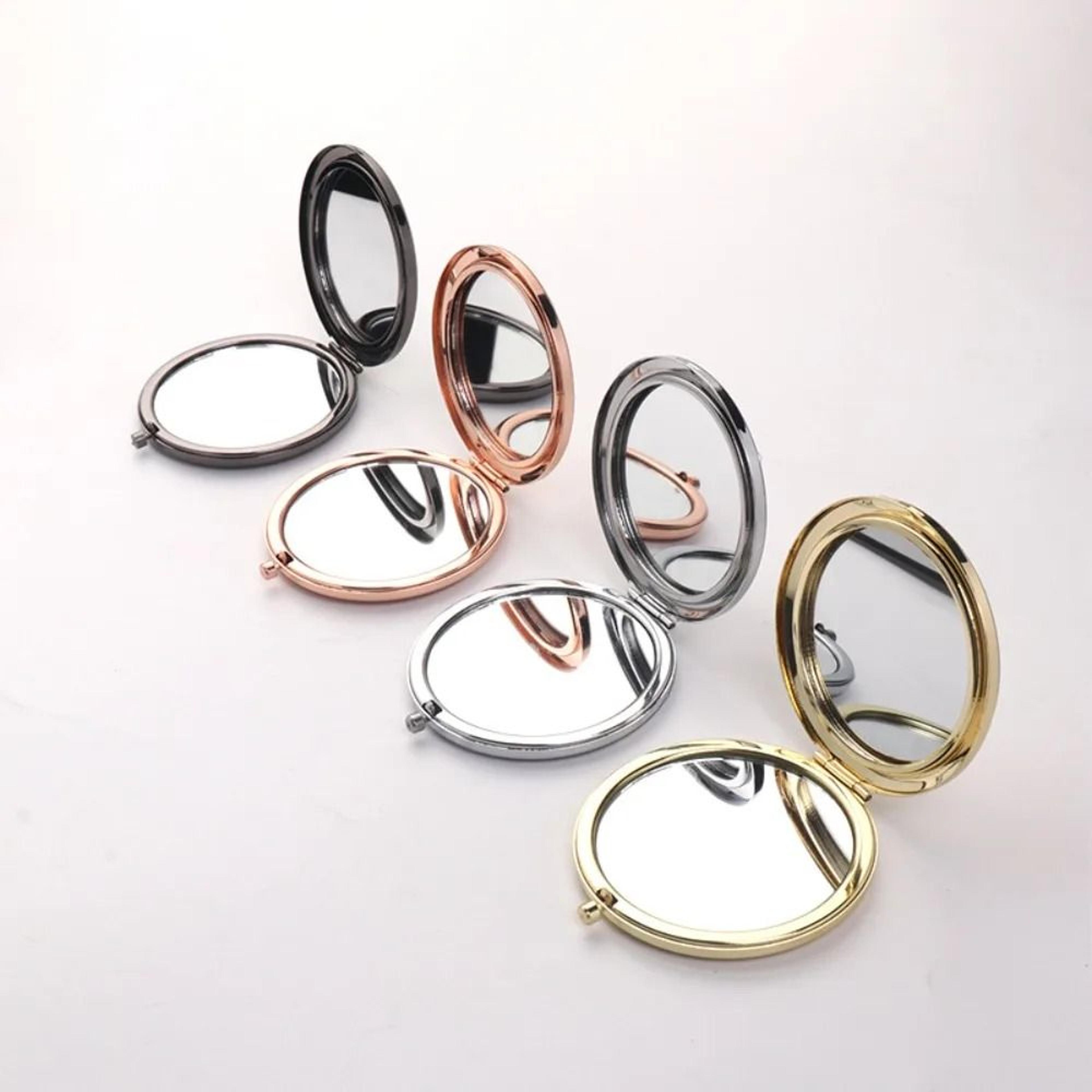 double sided compact mirror portable folding magnifying travel makeup mirror
