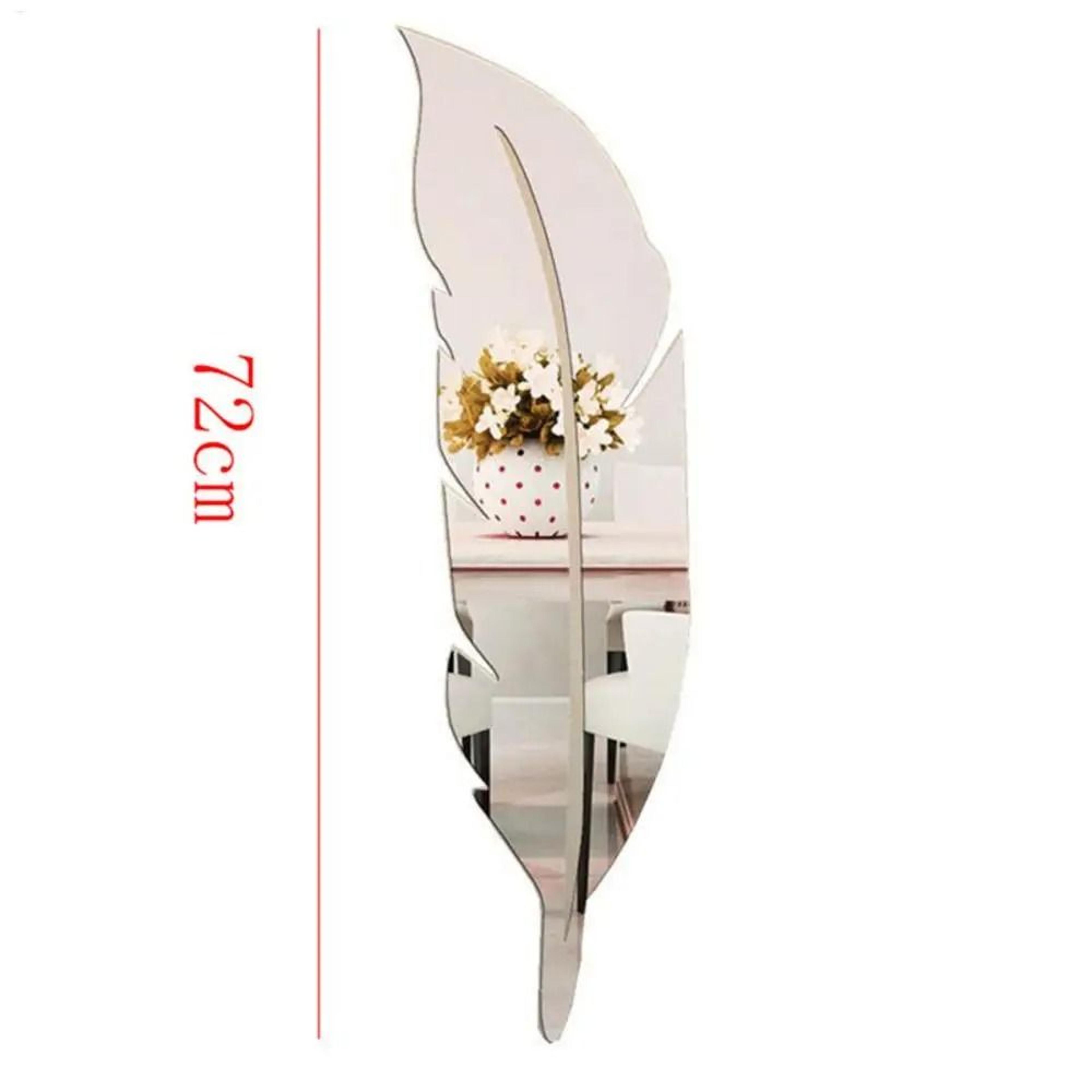 silver acrylic mirror sticker peel and stick decorative wall mirror