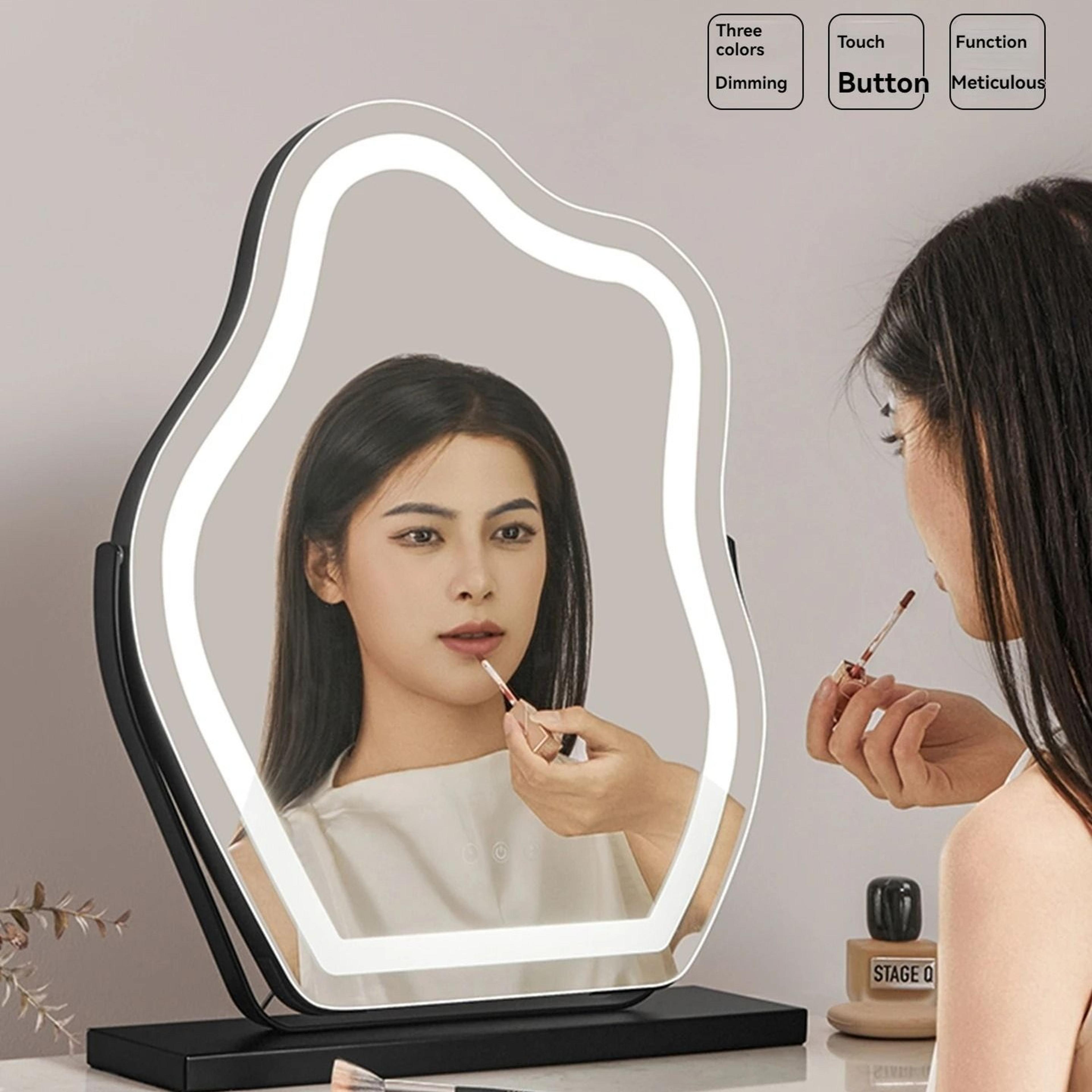 cloud led makeup mirror lighted desktop vanity mirror for bedroom