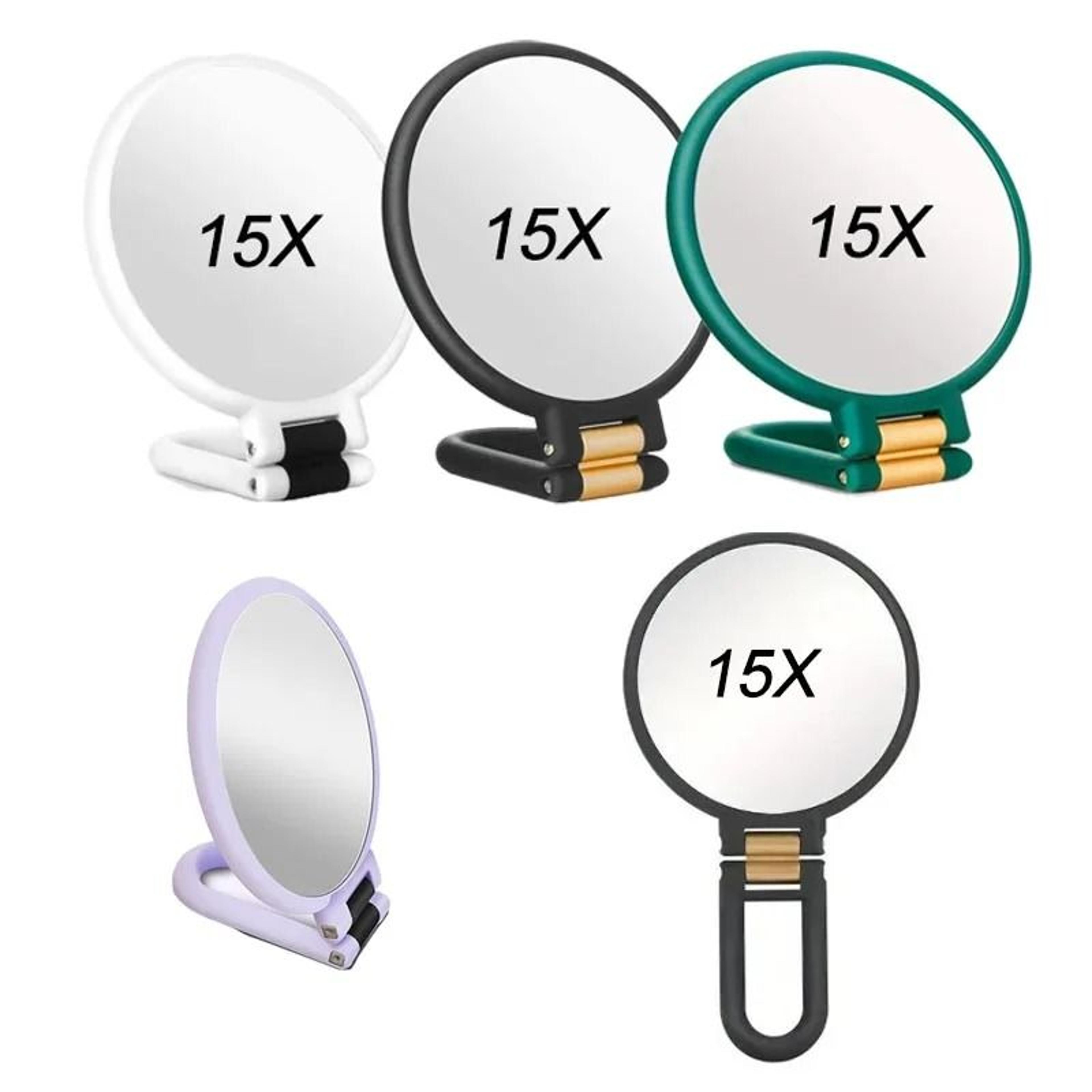 folding magnifying makeup mirror 2x 5x 10x 15x portable travel mirror
