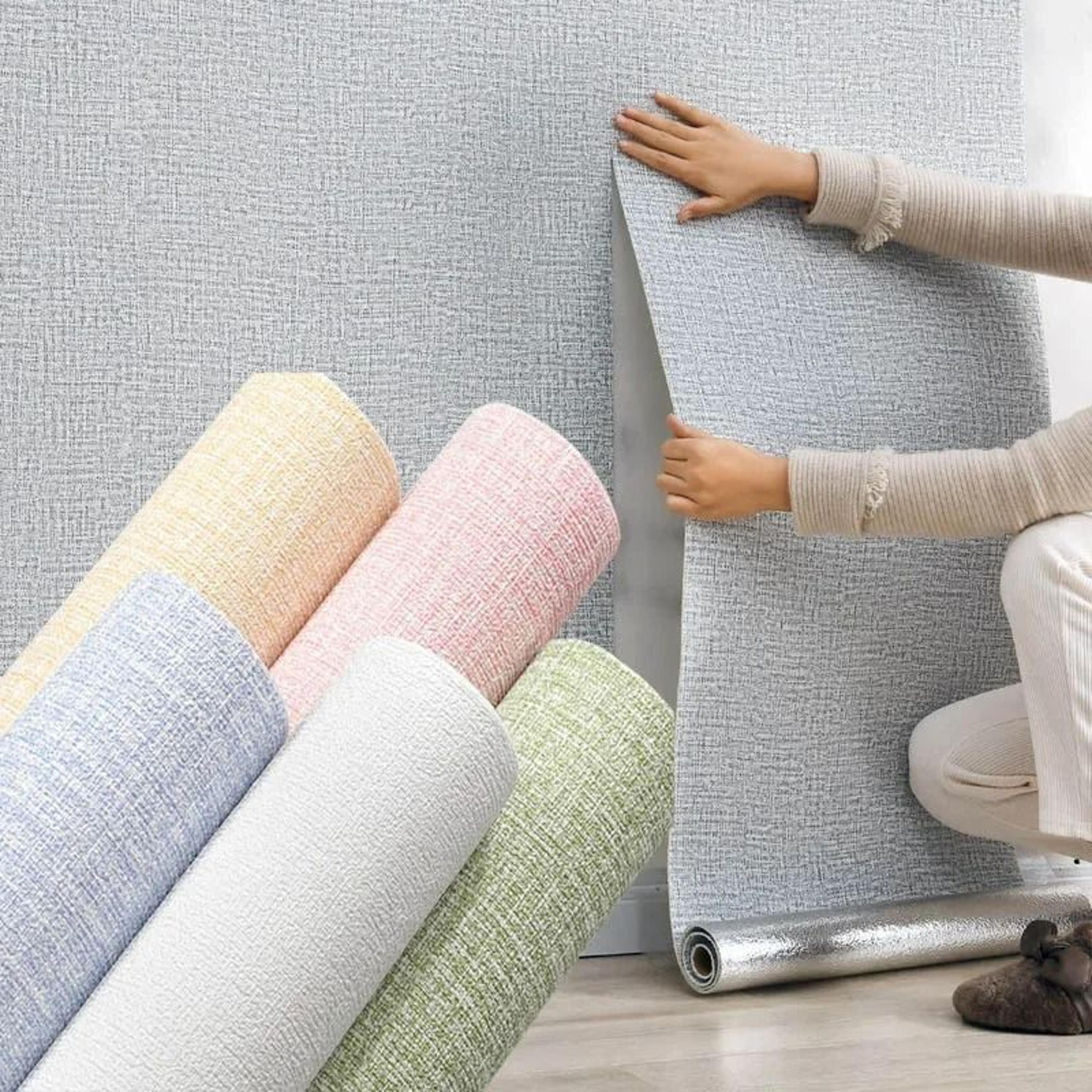 3d linen peel and stick wallpaper waterproof self adhesive wall covering