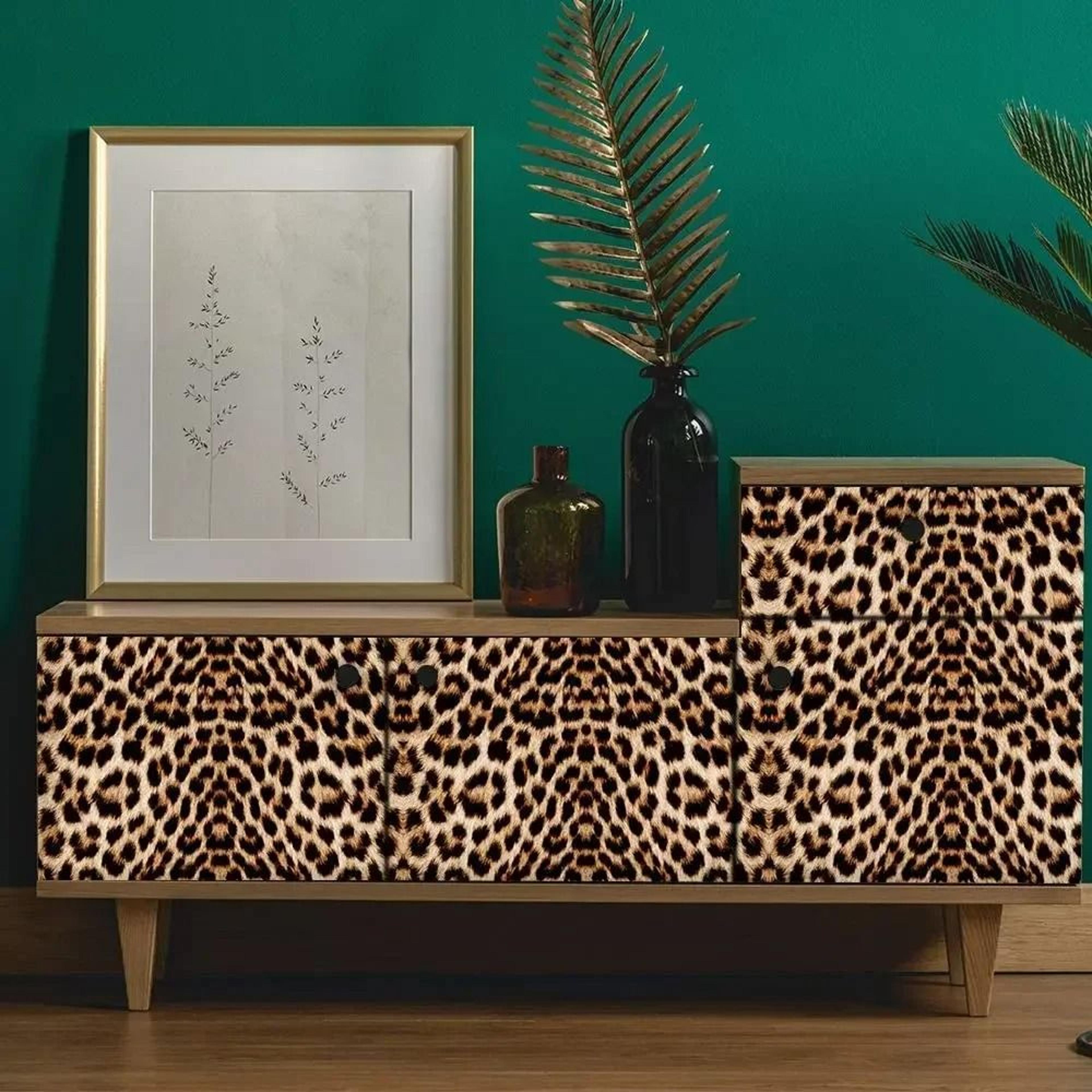 leopard print peel and stick wallpaper waterproof self adhesive furniture vinyl