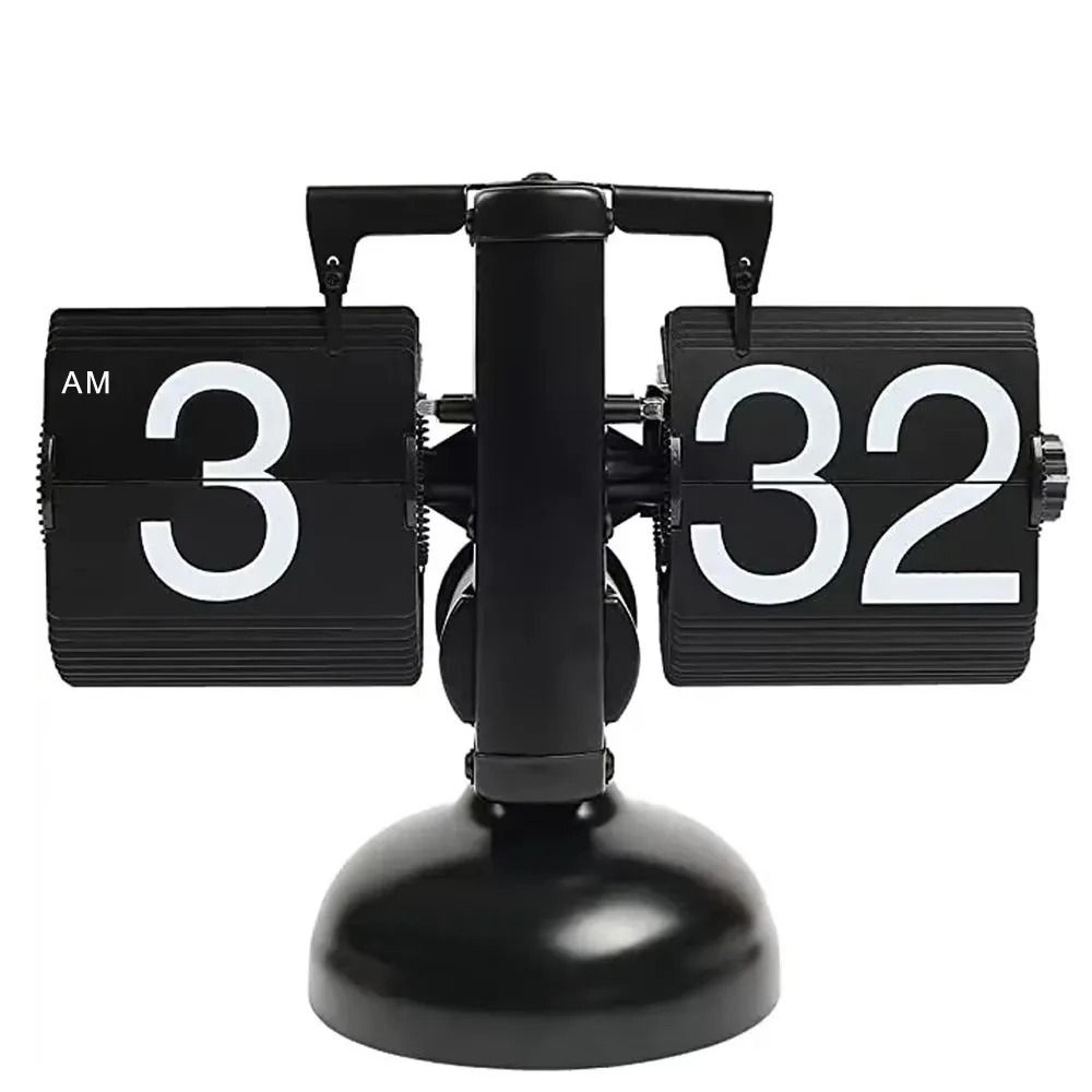 retro automatic flip clock quartz movement desk timepiece