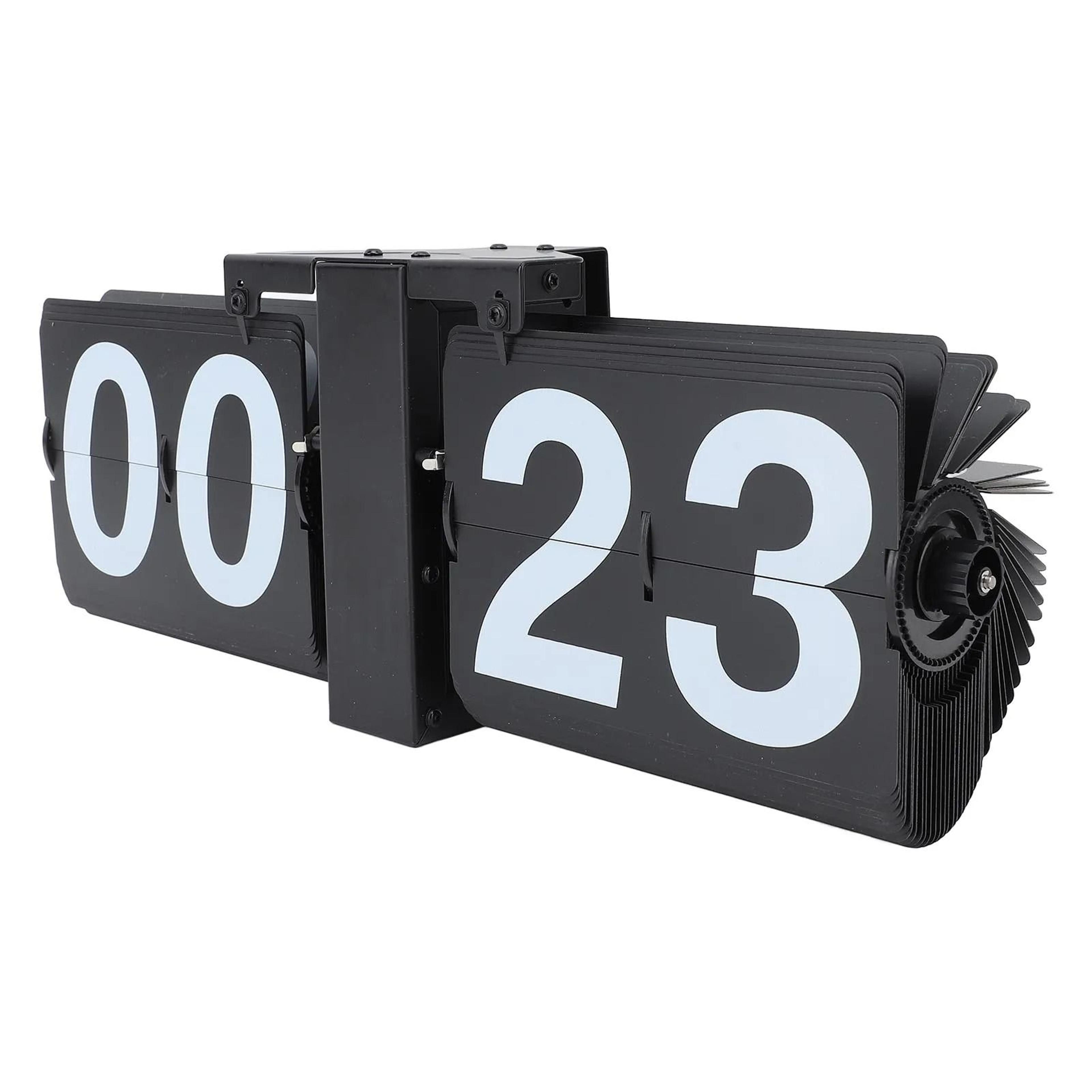 minimalist 24 hour automatic flip desk and wall clock