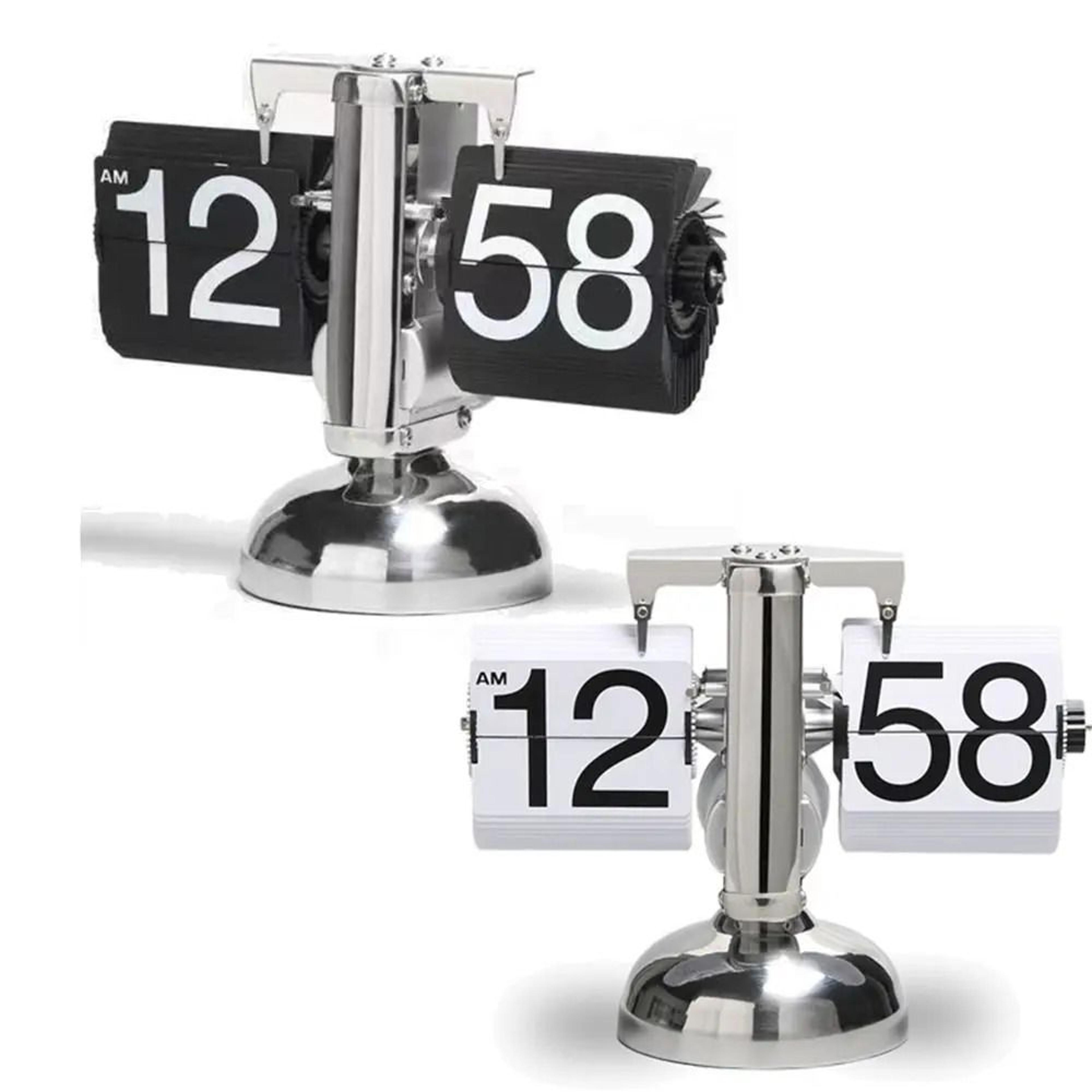 vintage quartz flip desk clock with removable number cards