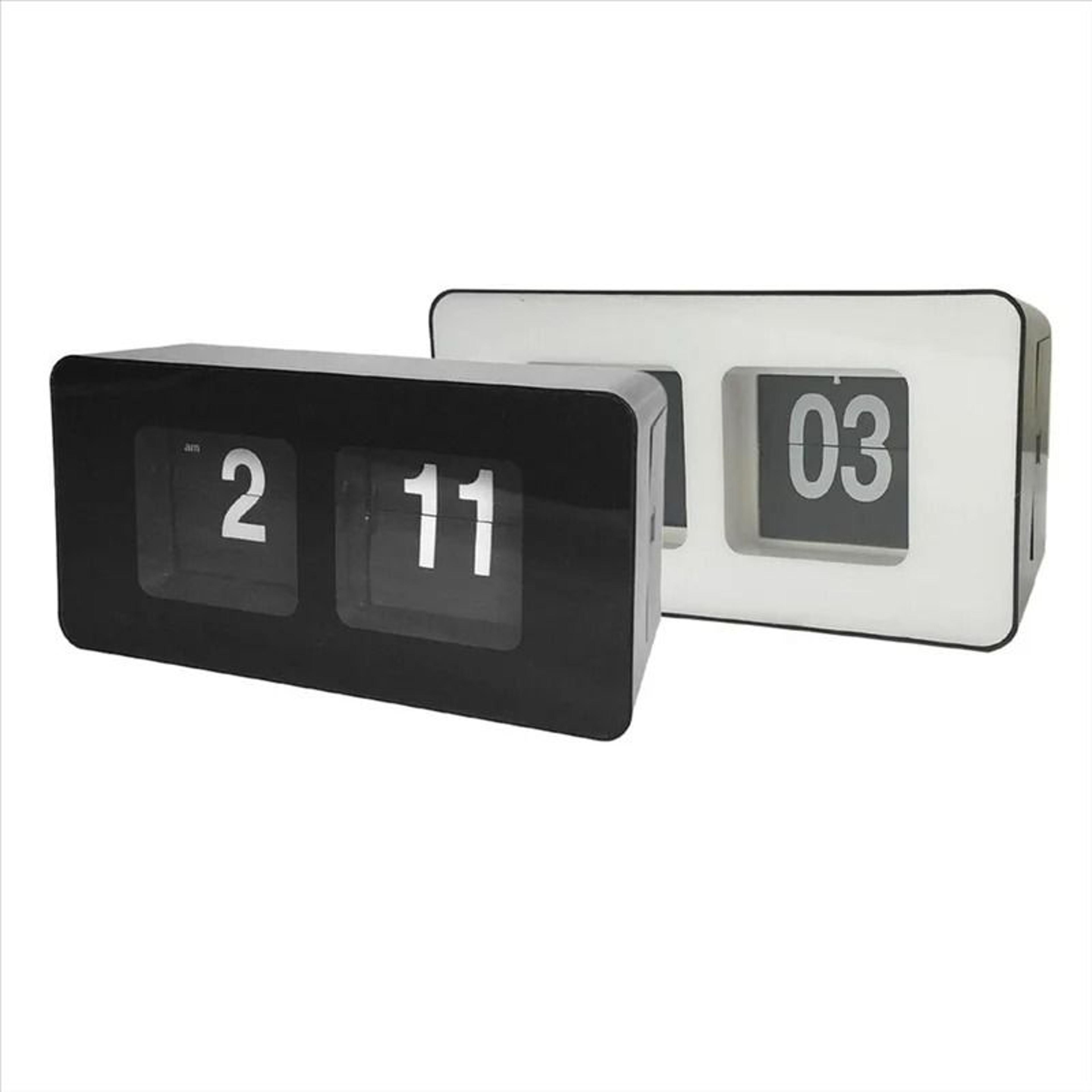 automatic flip desk clock with large number display