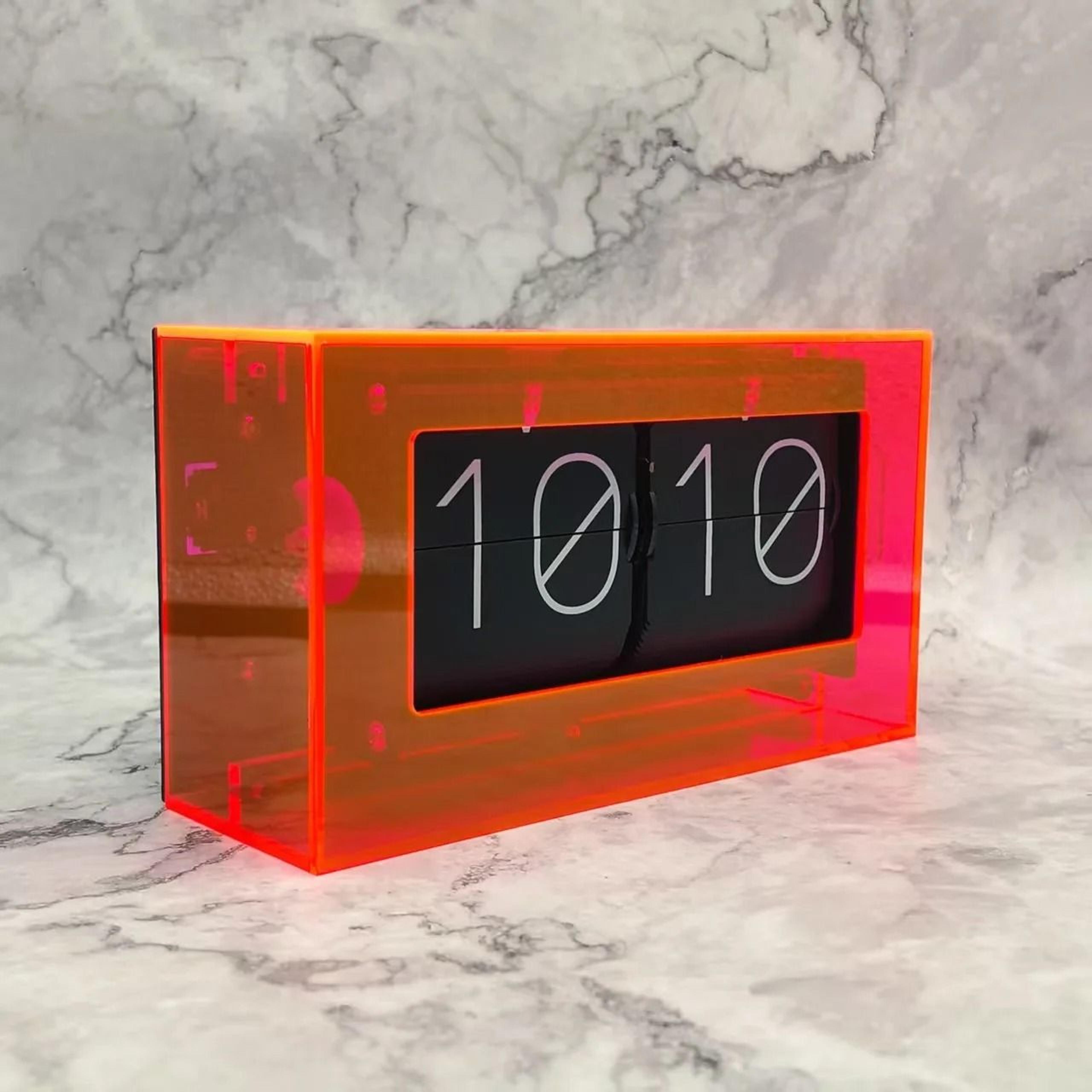 colorful automatic flip desk clock for maximalist home decor