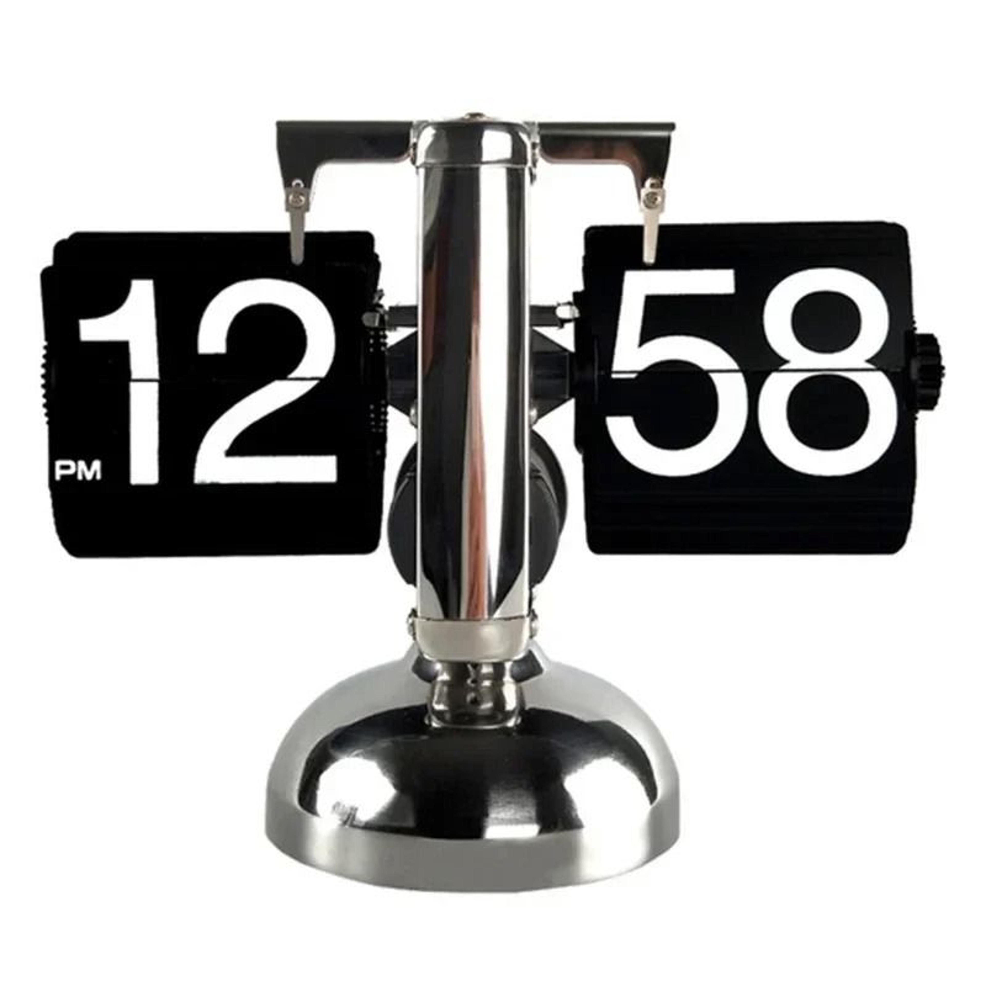 vintage automatic flip desk clock with quartz movement