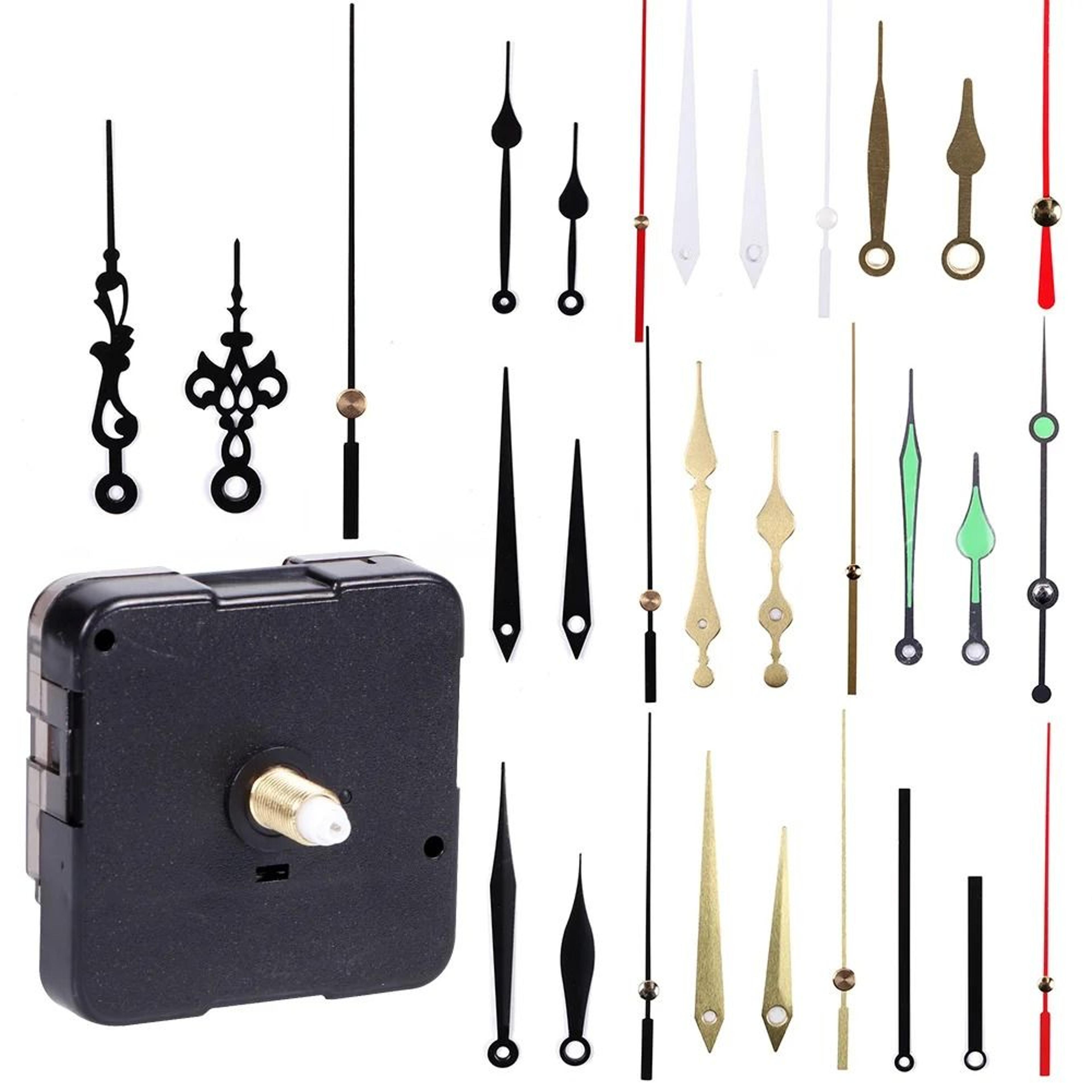 silent quartz clock movement kit with long shaft and hands