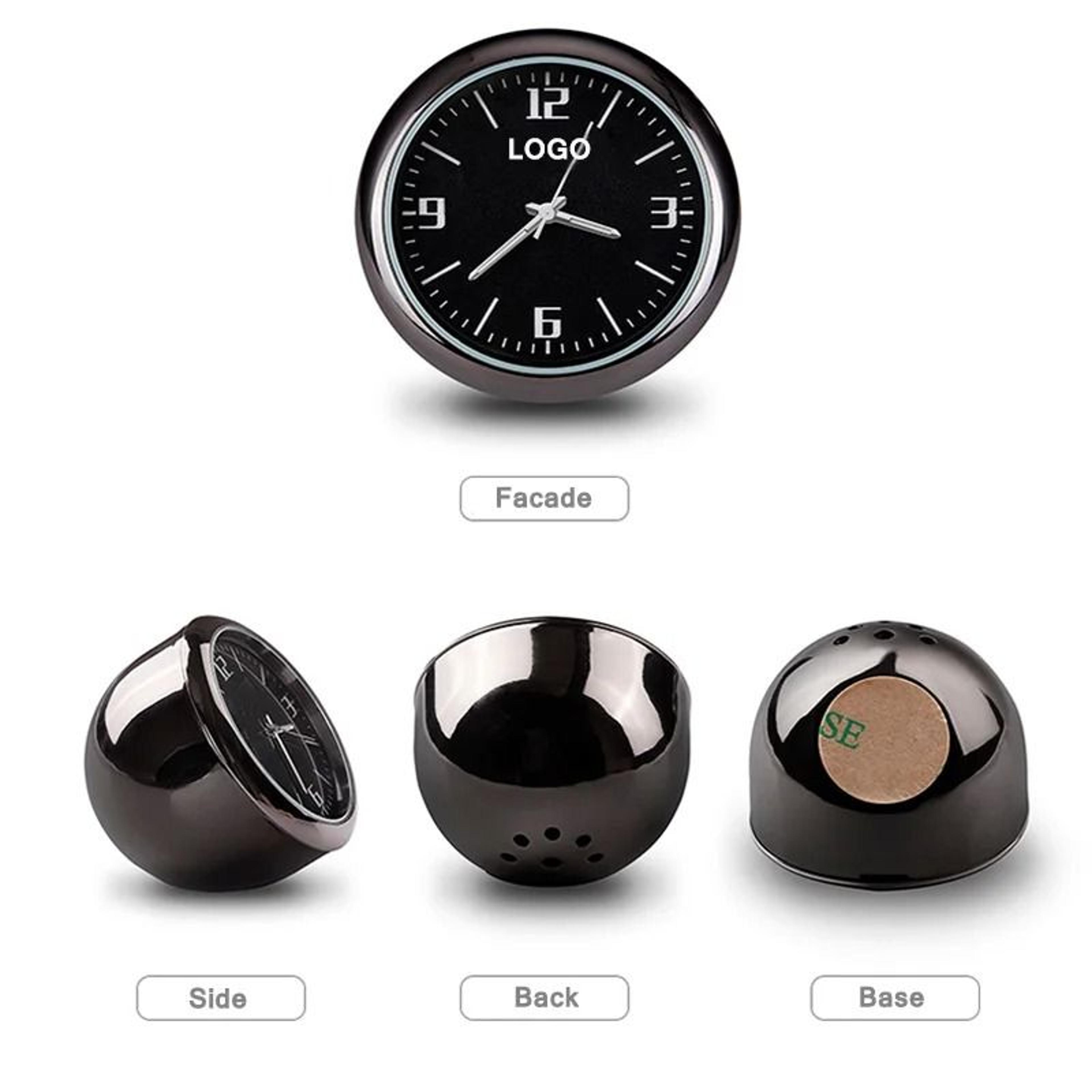 premium car dashboard clock with quartz movement and logo design