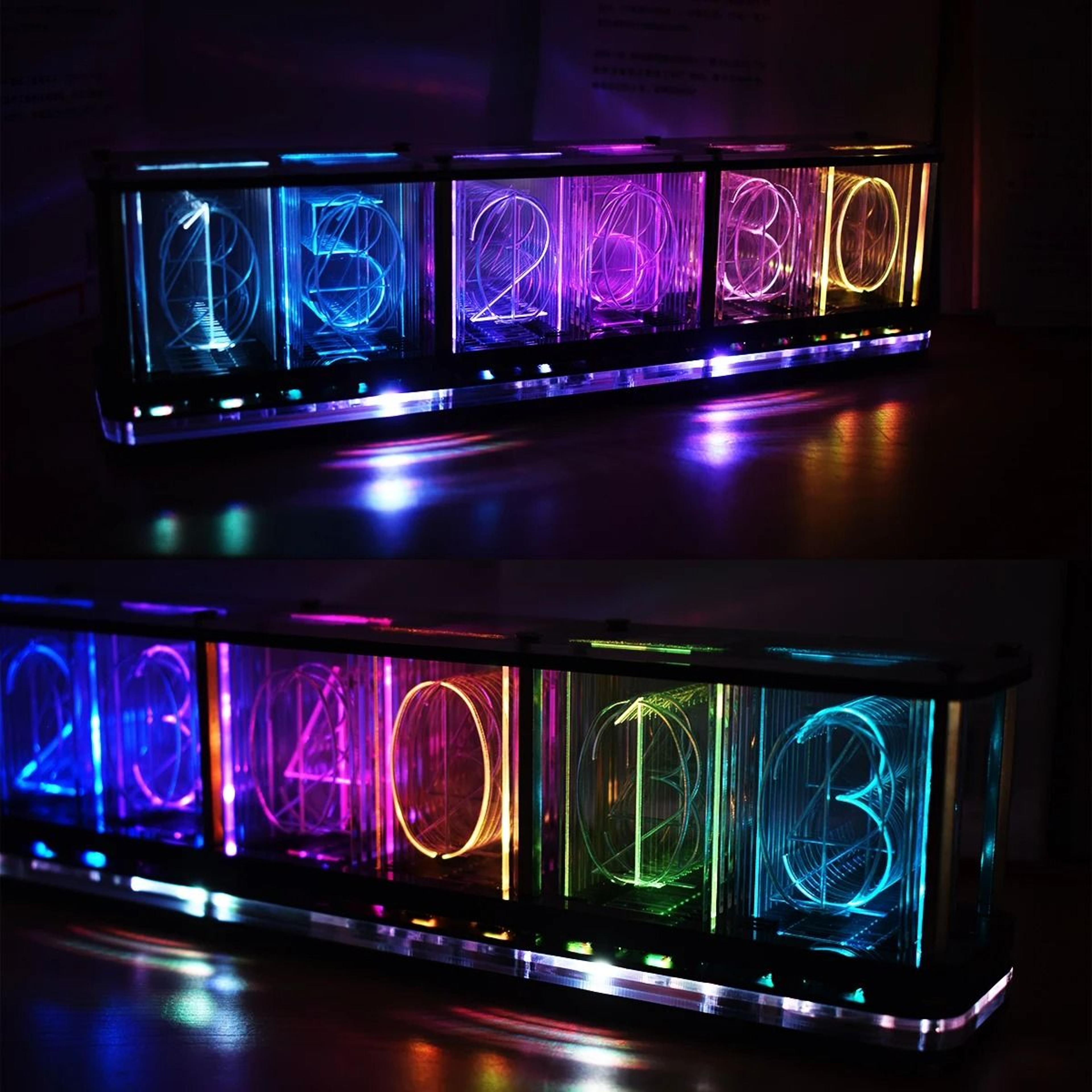 ds3231 diy led alarm clock with rgb display and music spectrum
