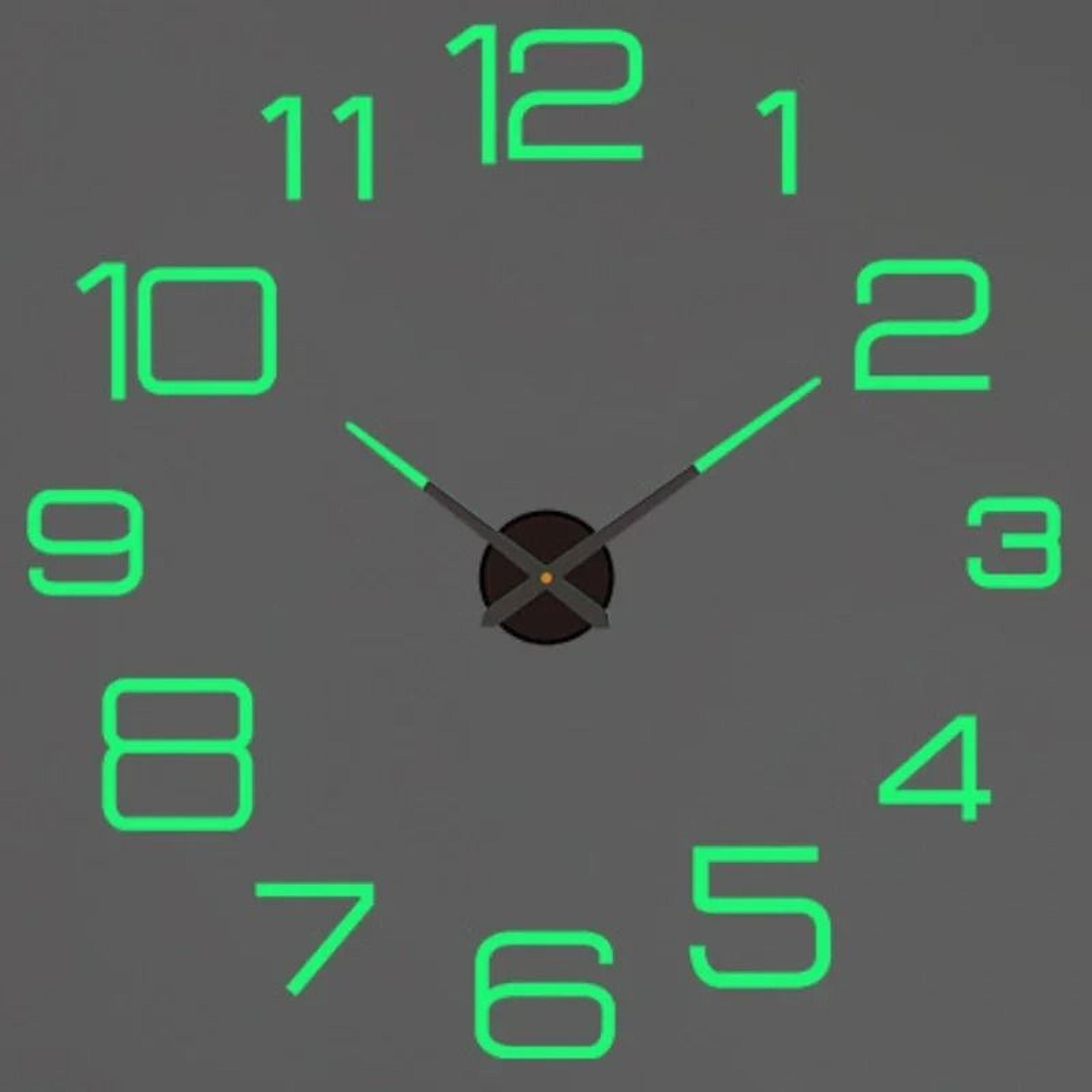 modern 3d wall clock with diy acrylic mirror design