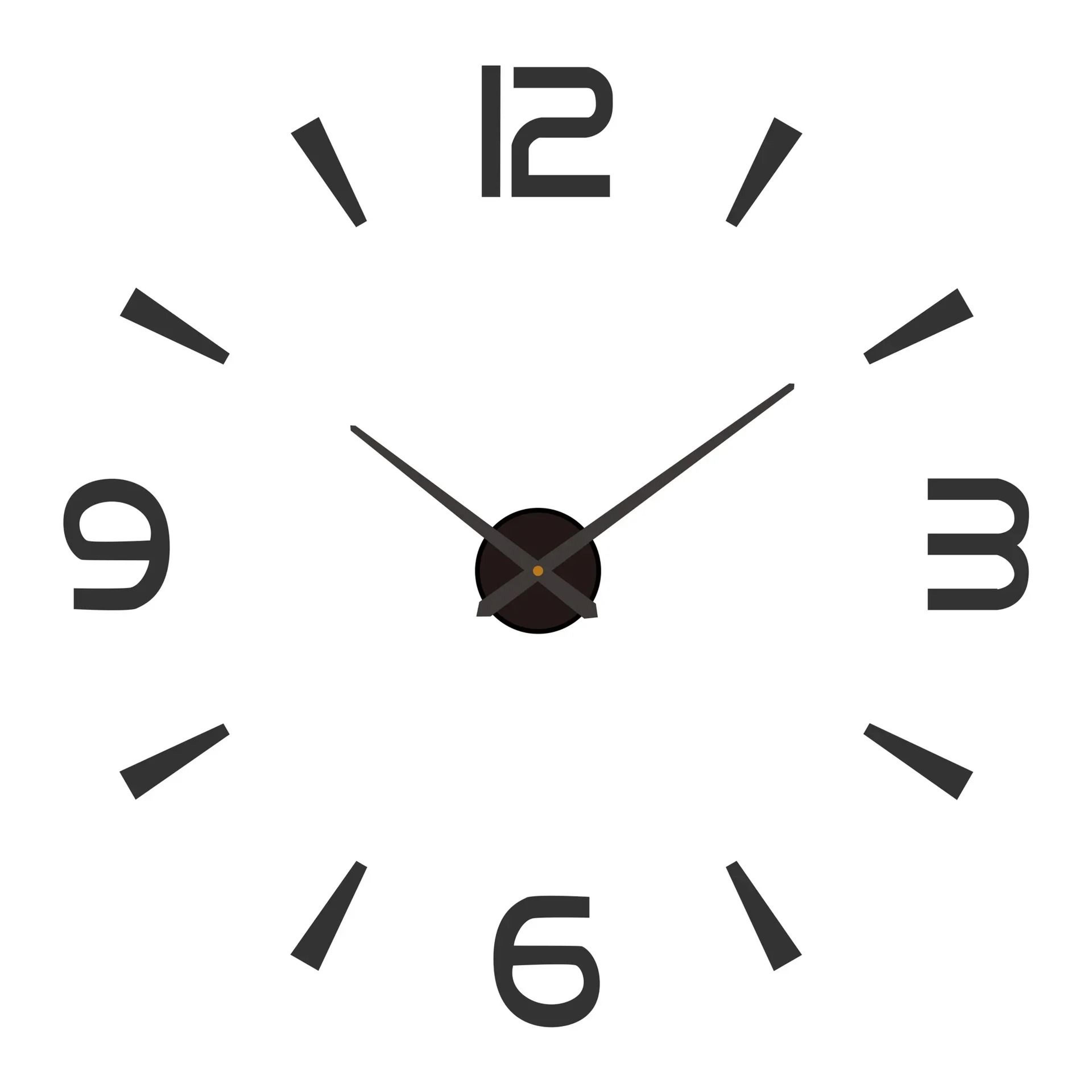 modern 3d diy wall clock with acrylic mirror finish
