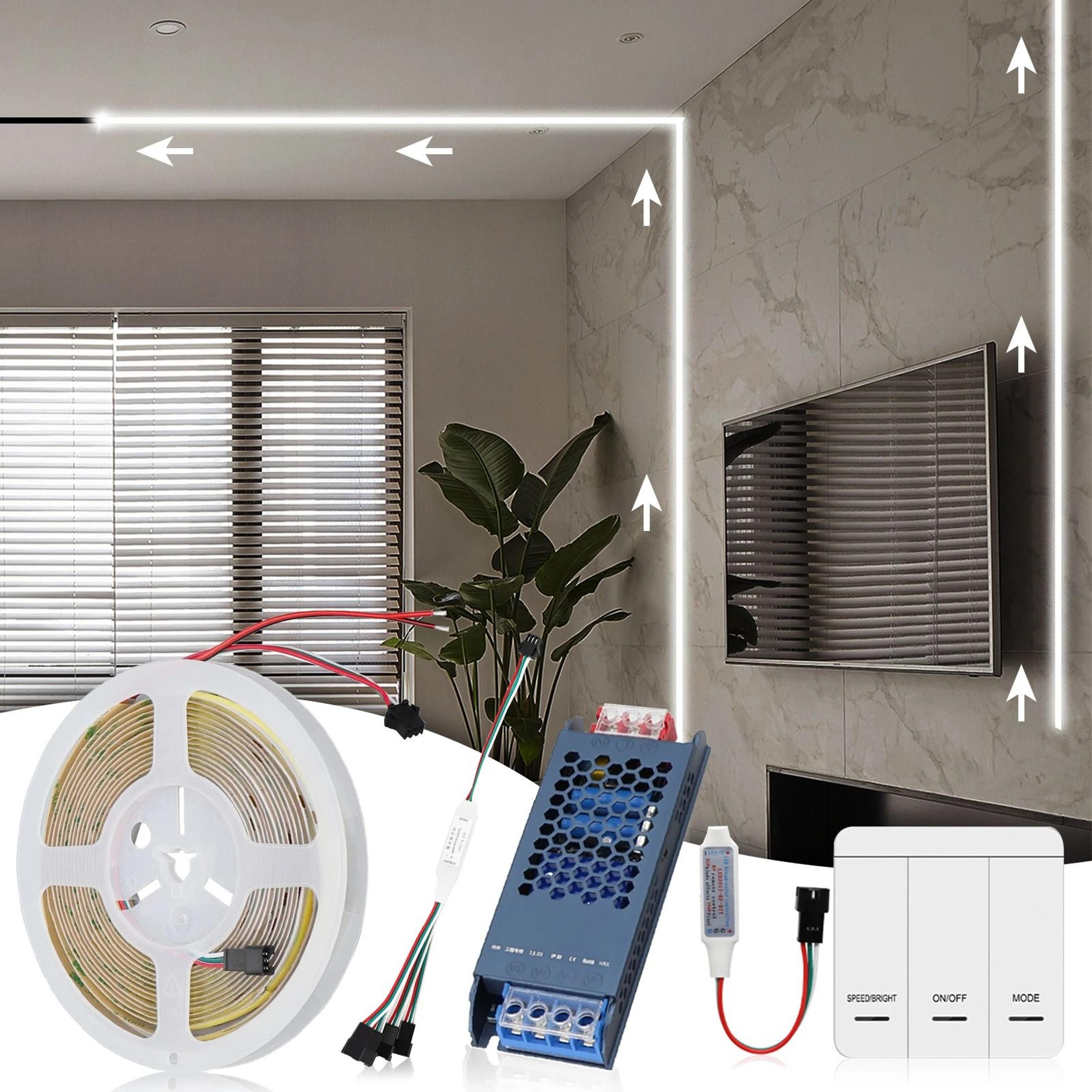 ws2811 chasing led strip light with flowing white effects