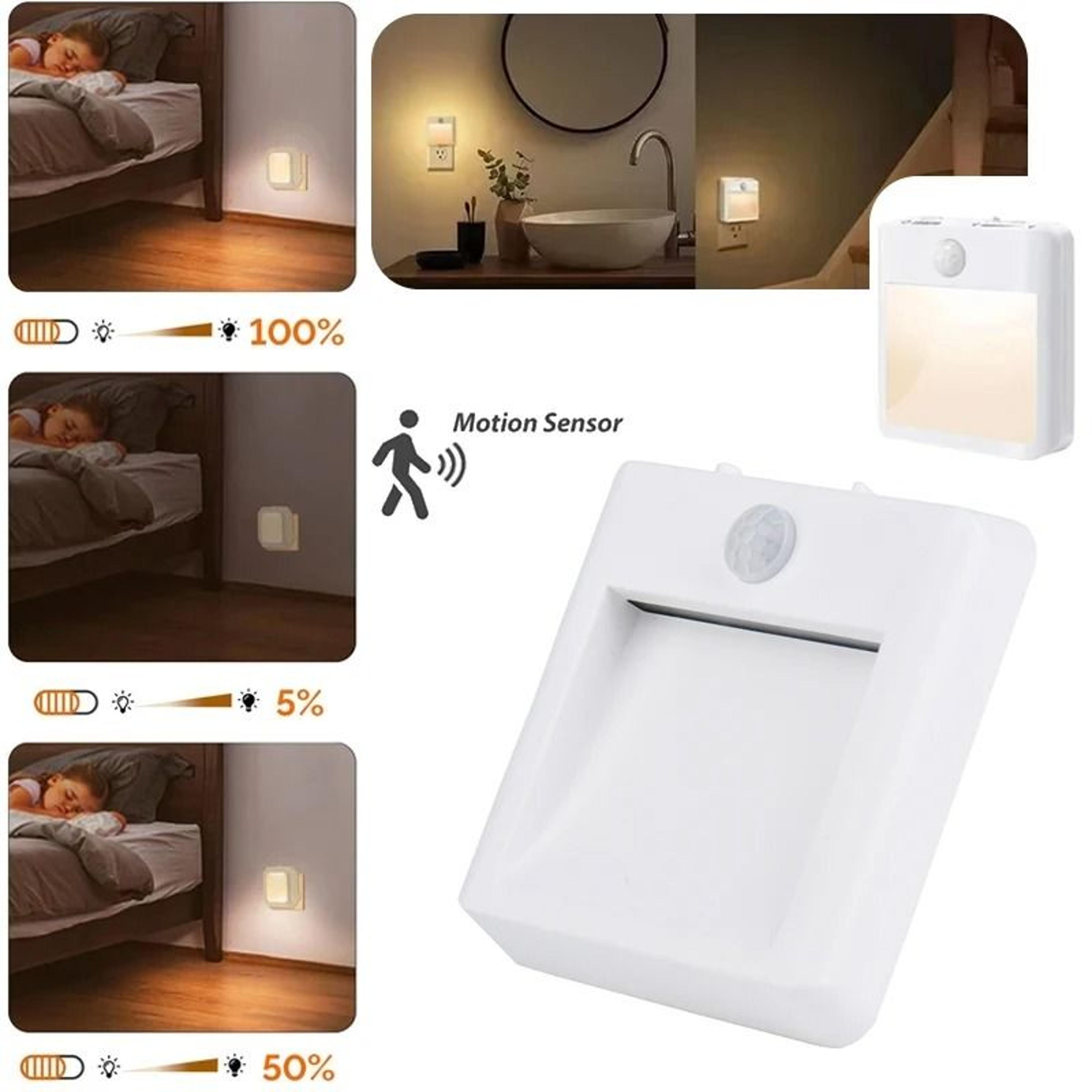 plug-in motion sensor night light for bedroom and stairs