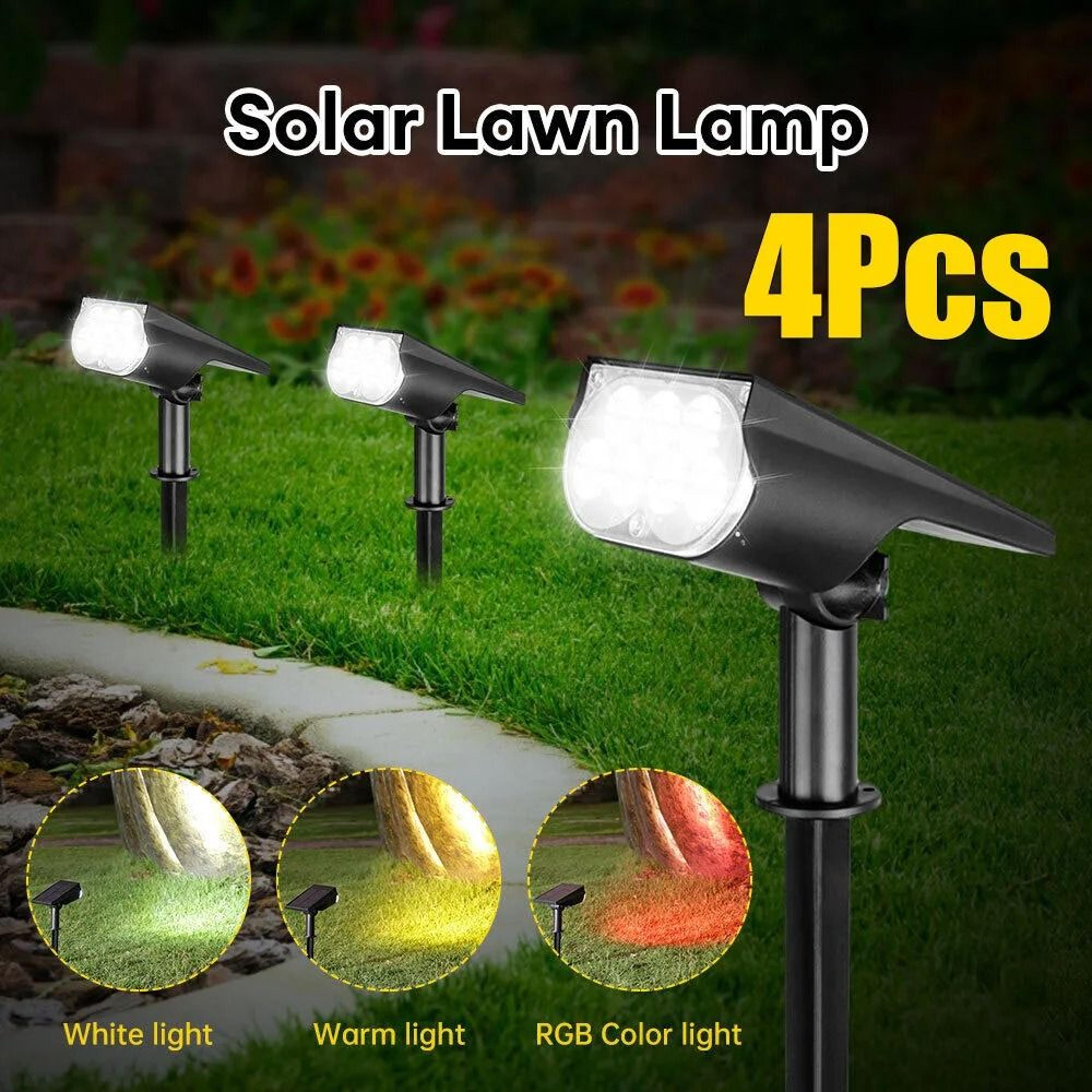 adjustable solar led spotlight ip65 waterproof garden landscape light