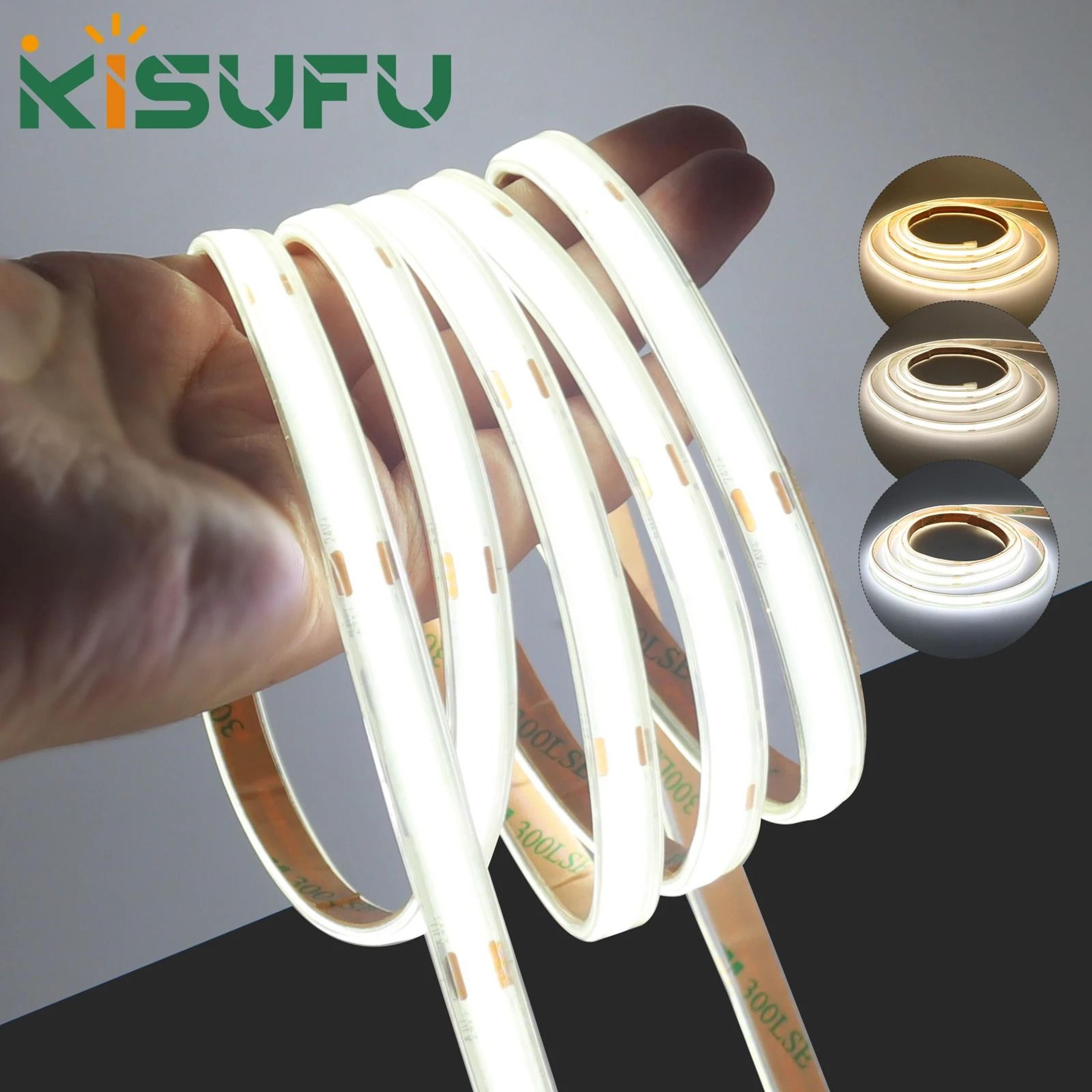 ip67 waterproof cob led strip light 480led/m 12v 24v dimmable tape