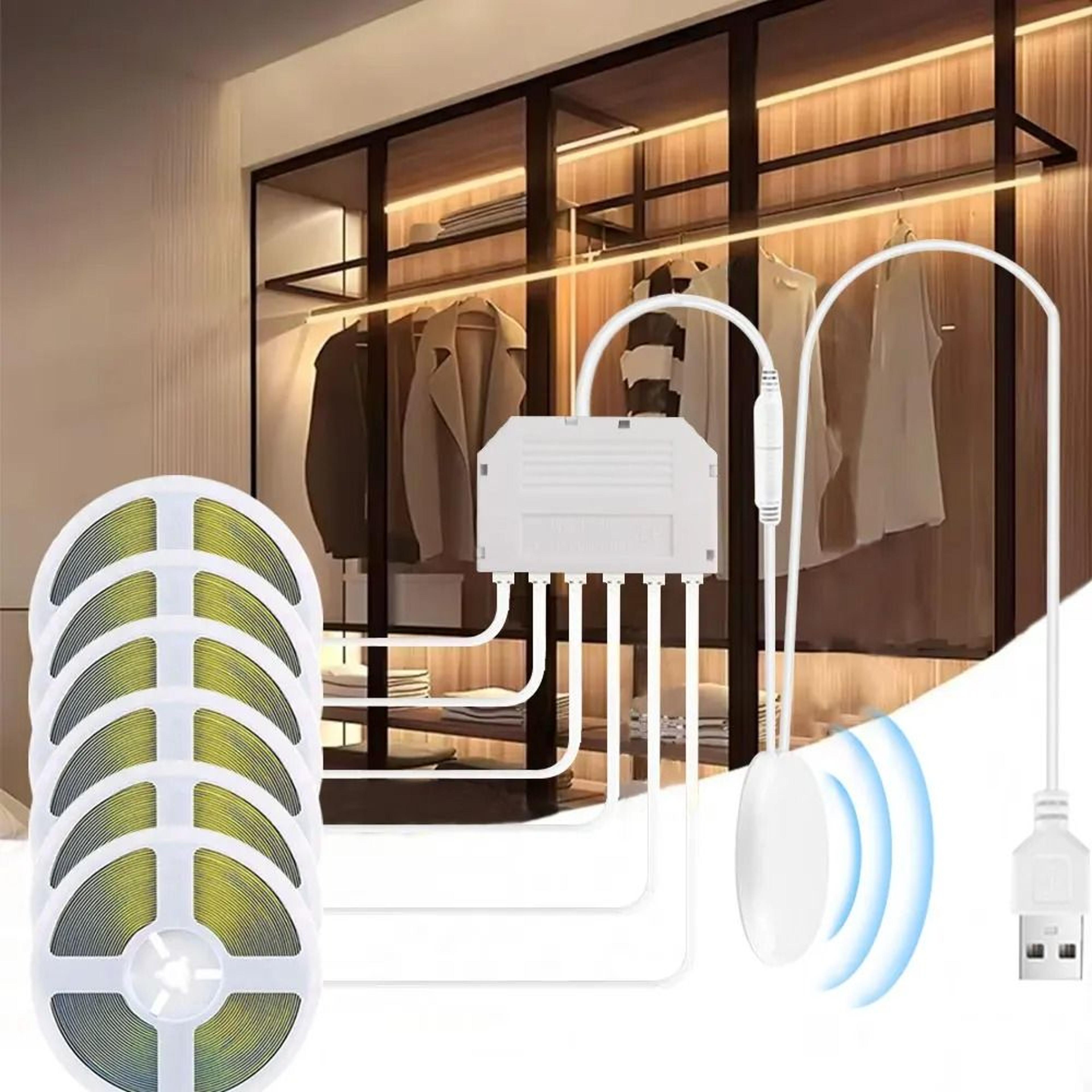 5v usb cob led strip light with hidden touch dimmer