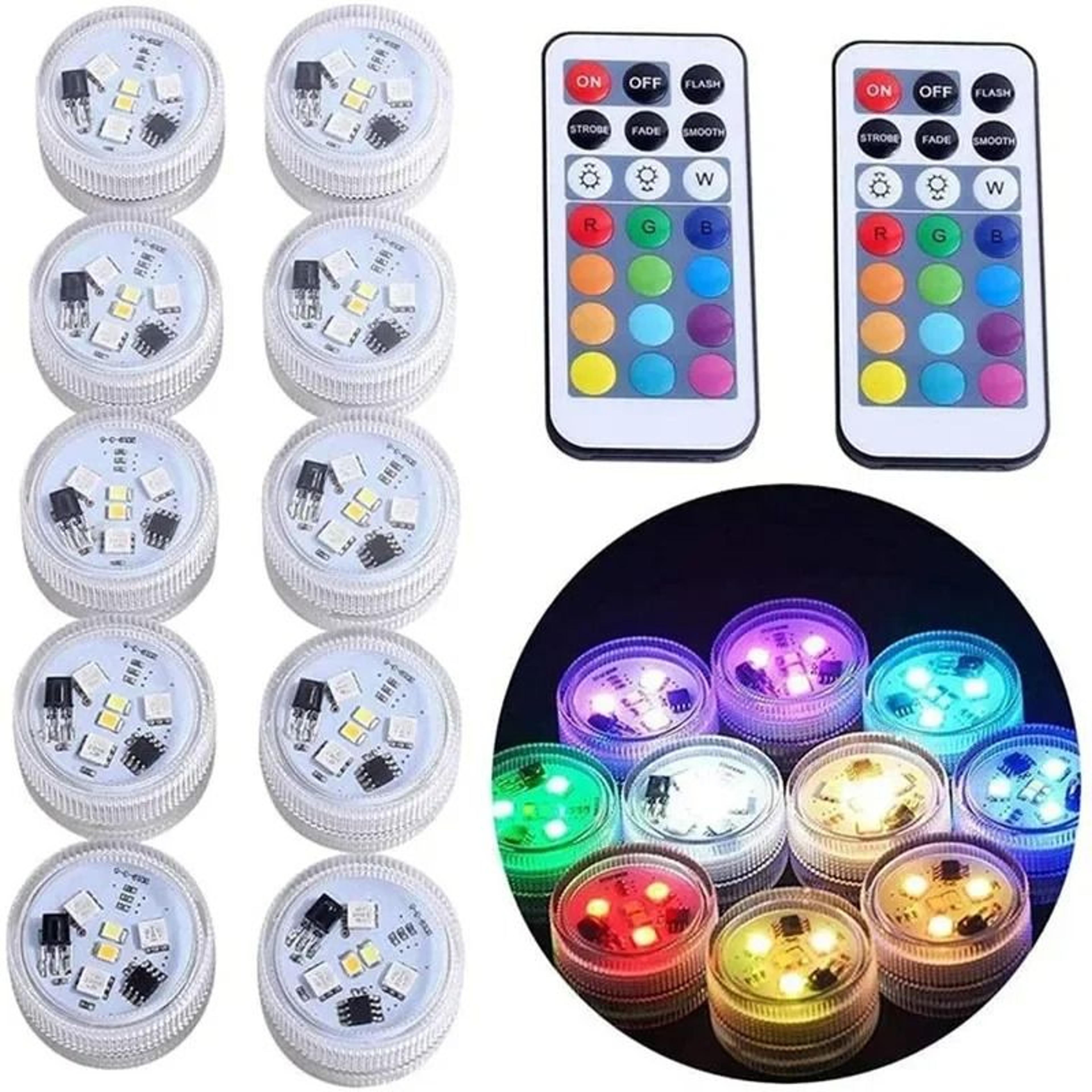 16-color submersible led lights with remote control
