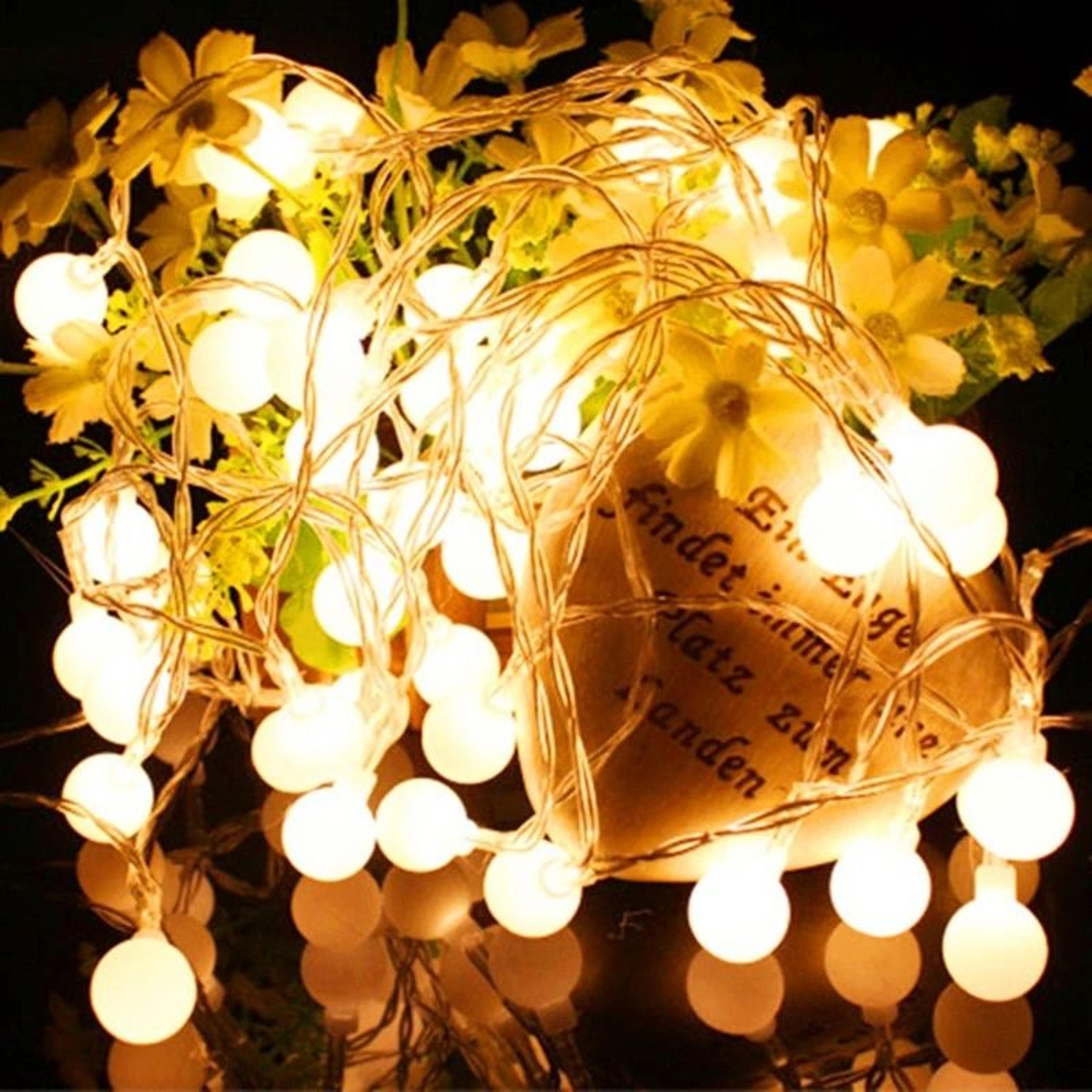 10m ball led string lights usb/battery powered fairy garland
