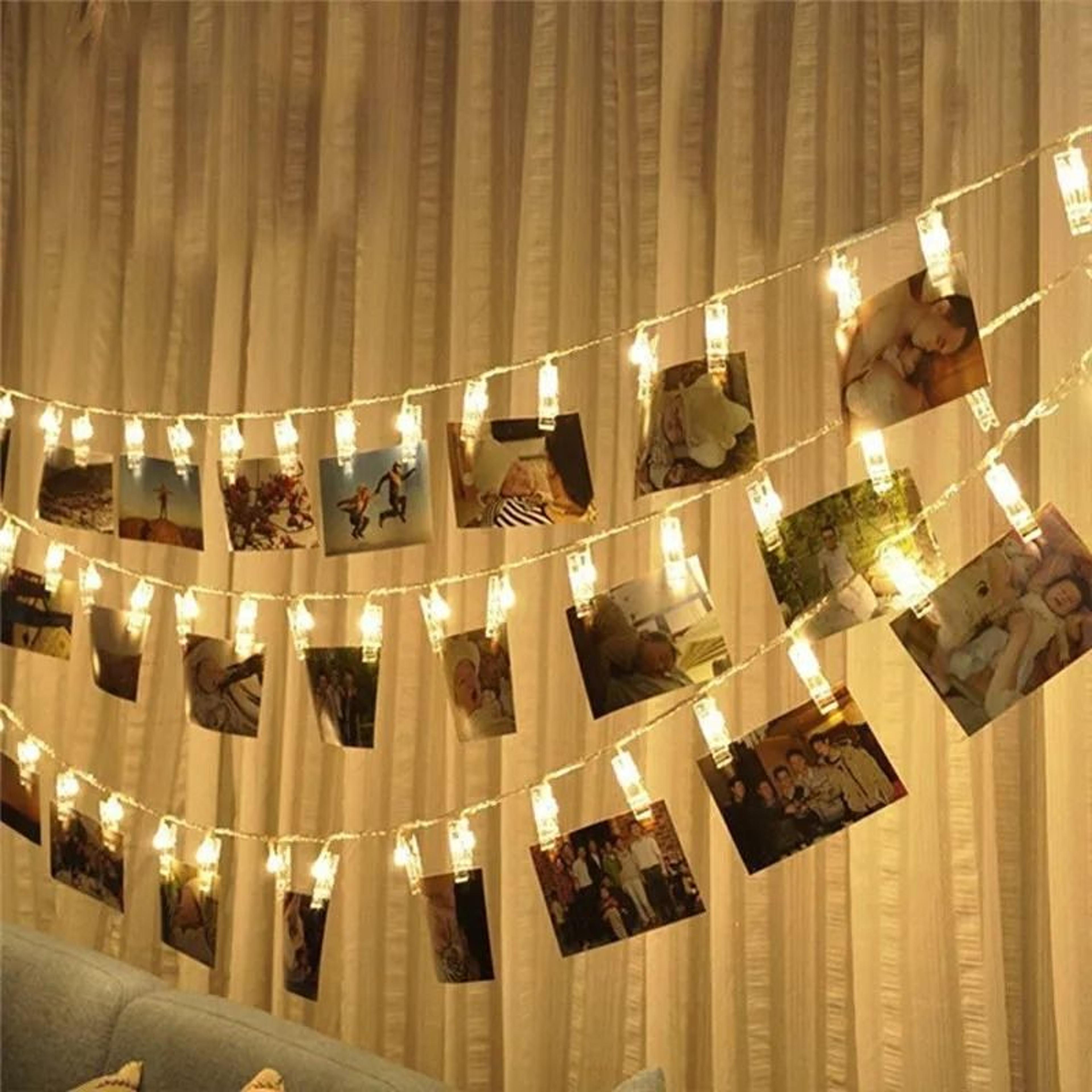 photo clip string lights 1.5m 3m 6m battery fairy lights