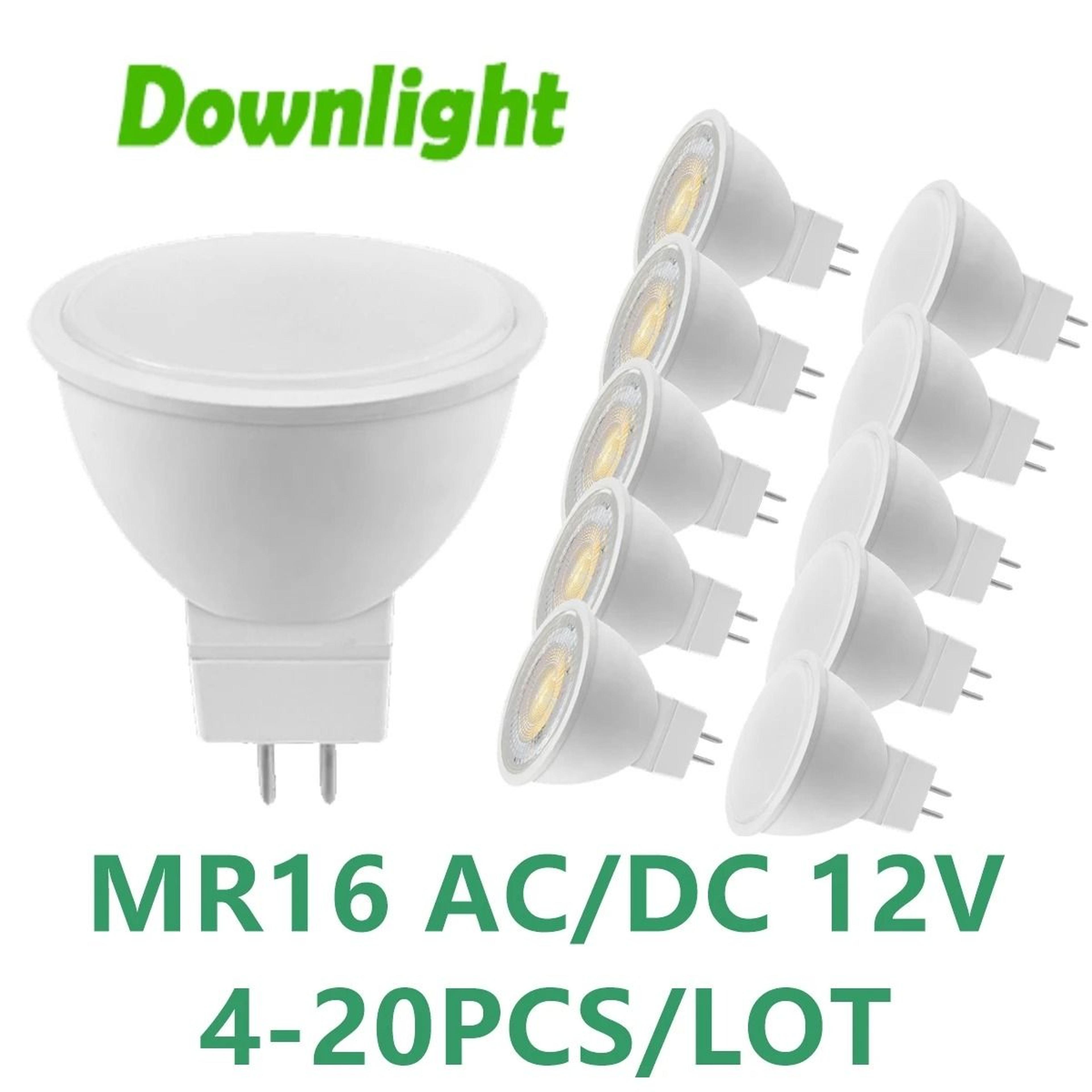 4–20pcs mr16 gu5.3 led spotlight bulbs 12v low voltage 3w–7w
