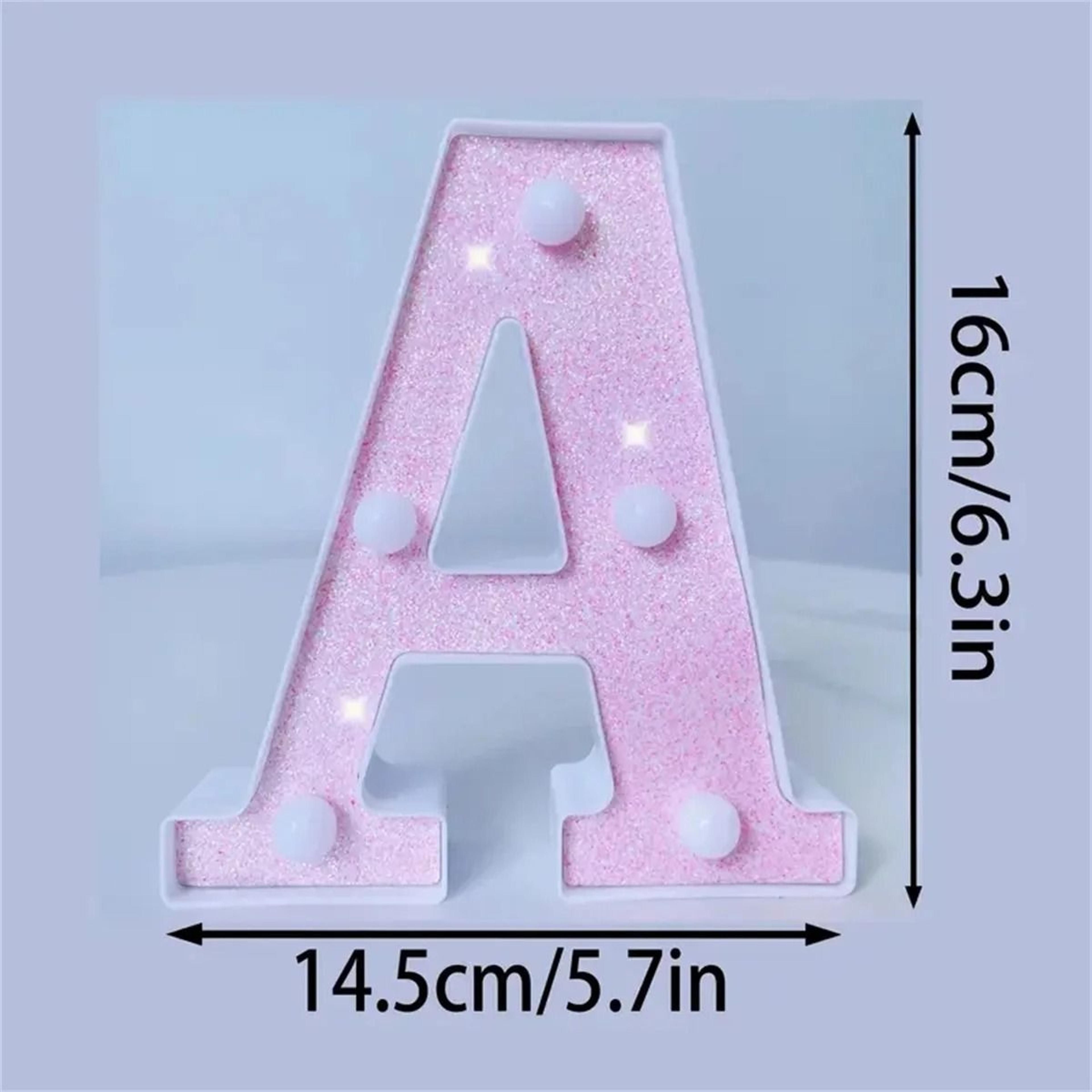 pink led letter and number lights for parties and romantic decor