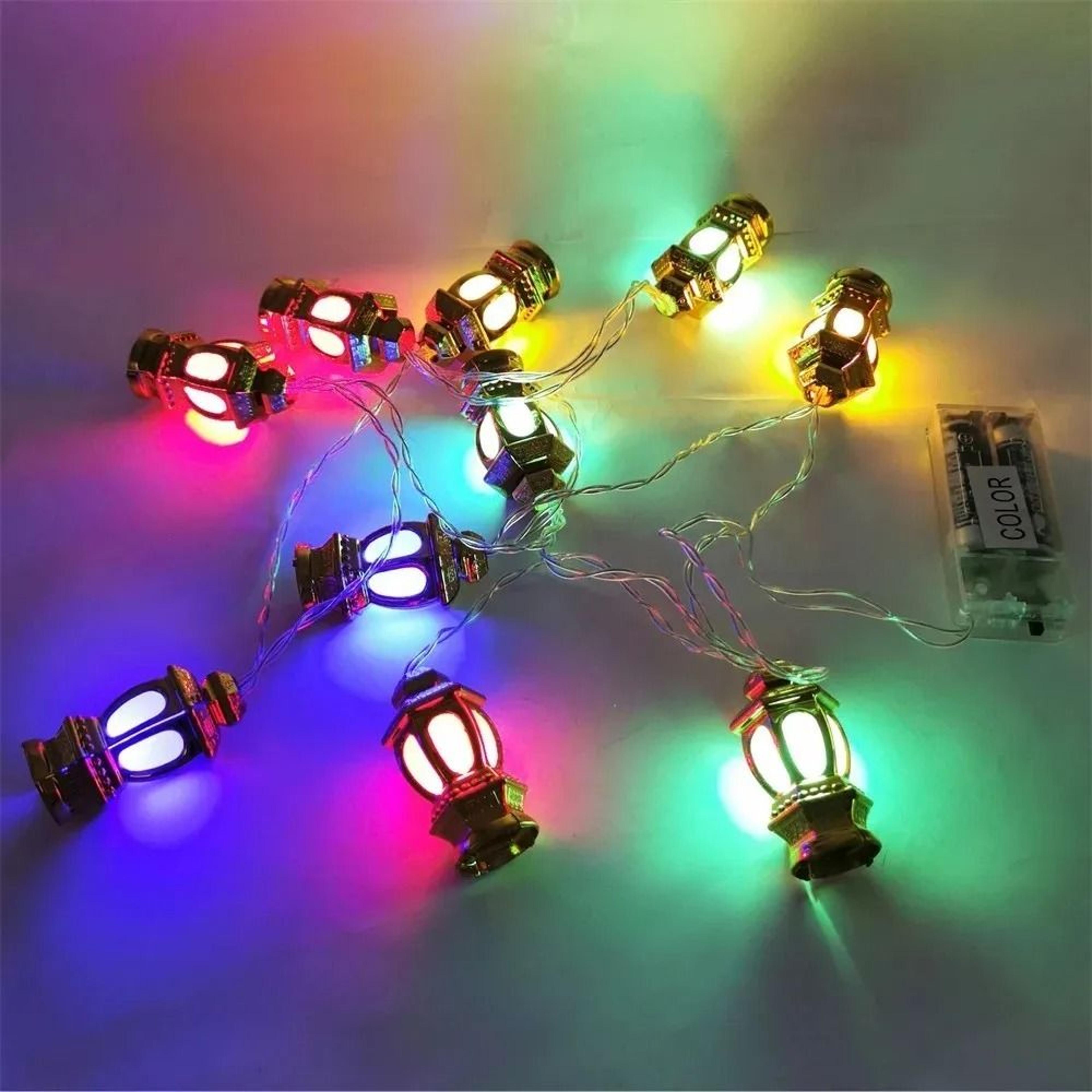 golden ramadan string lights 1.5m/3m battery powered palace lantern garland