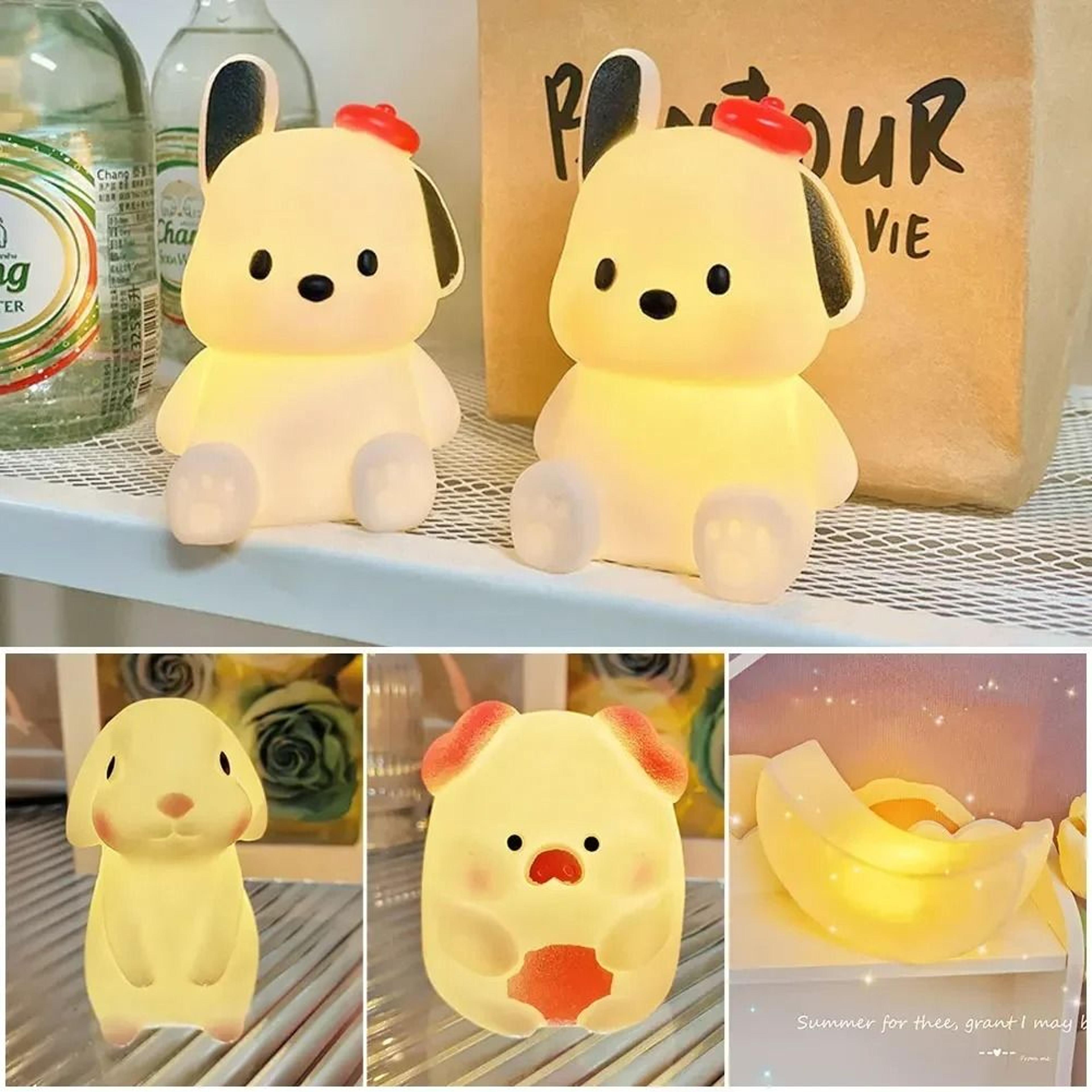 cute vinyl animal night light button battery bedroom lamp