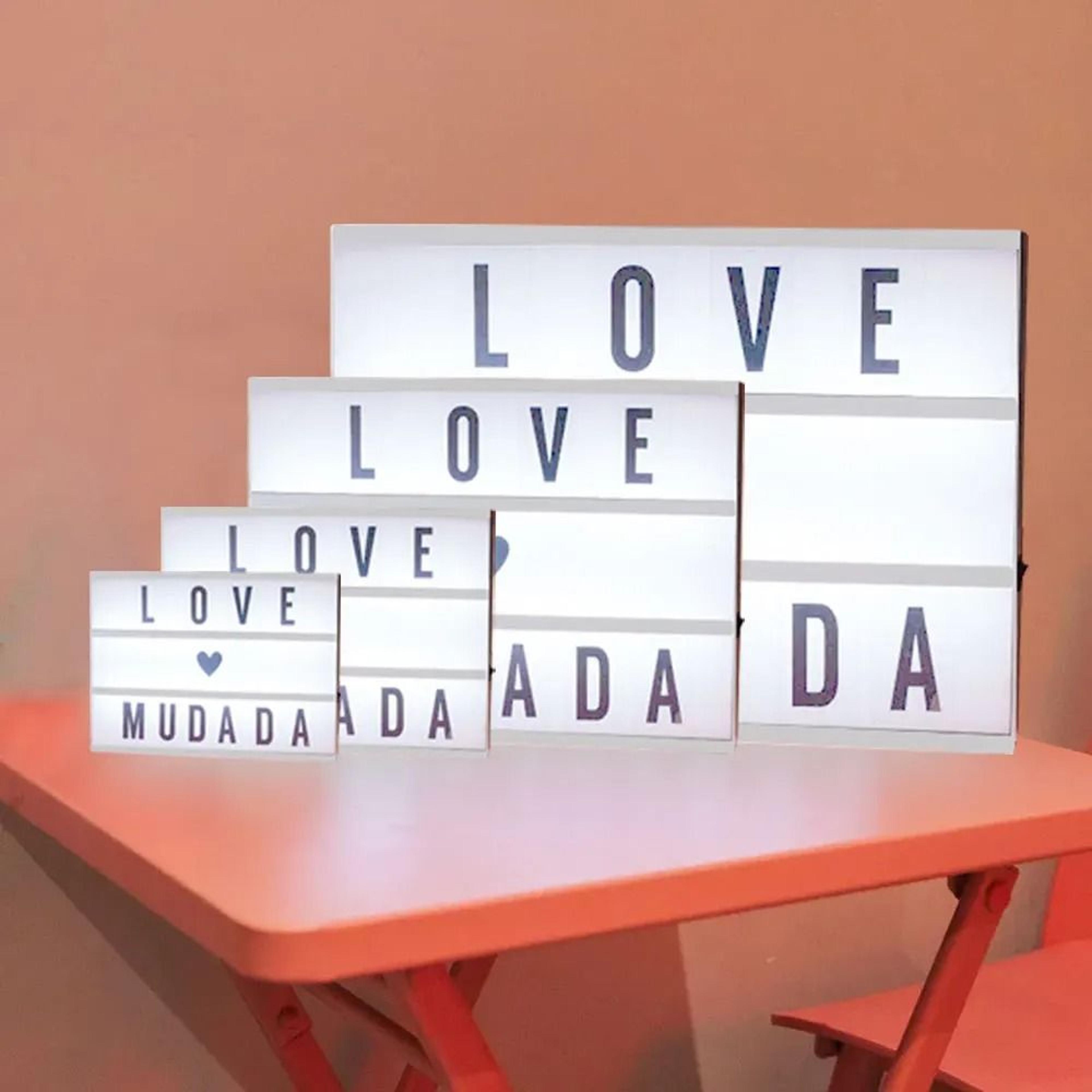 diy led cinema light box with changeable letters usb or battery powered