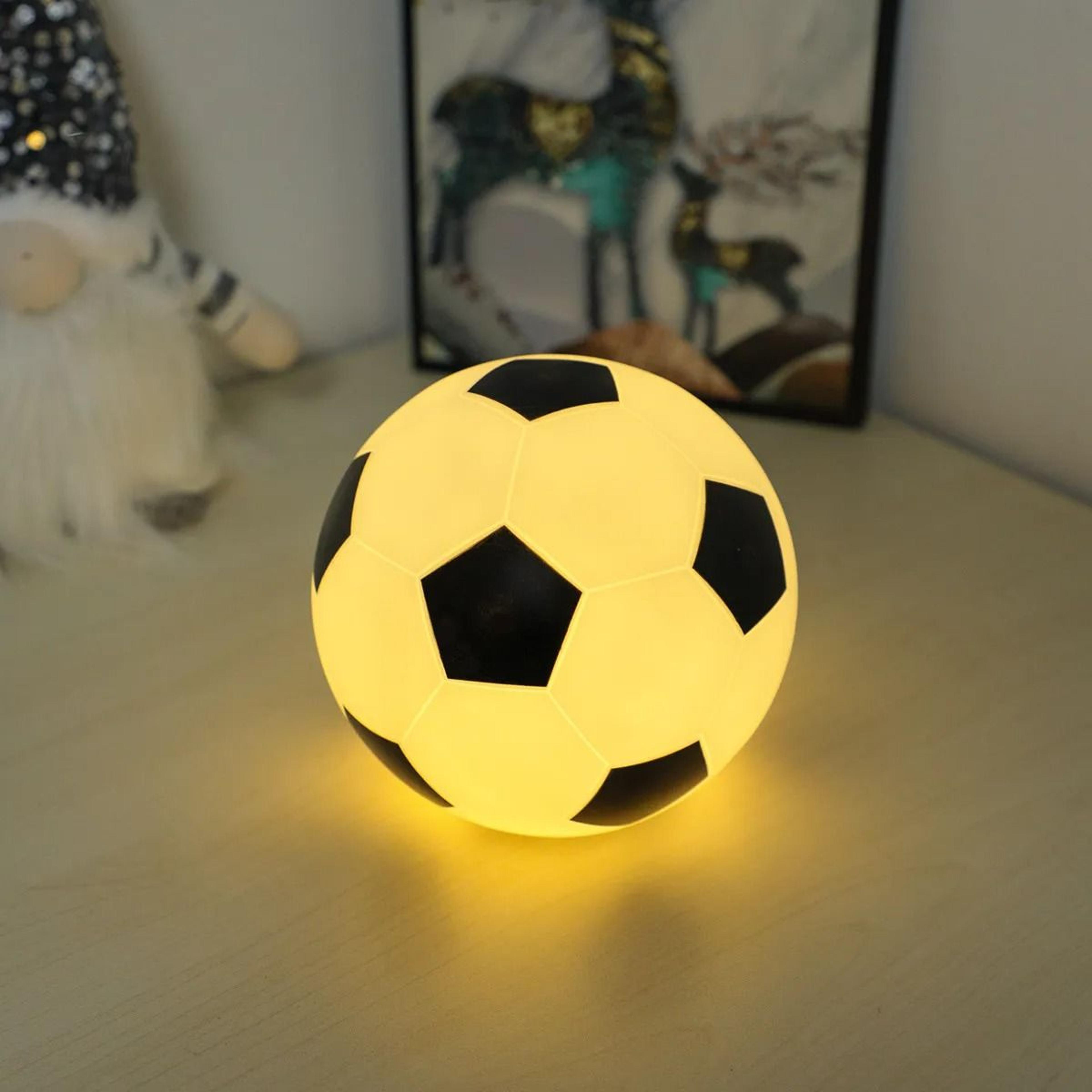 14cm 3d football night light battery powered soccer bedroom lamp