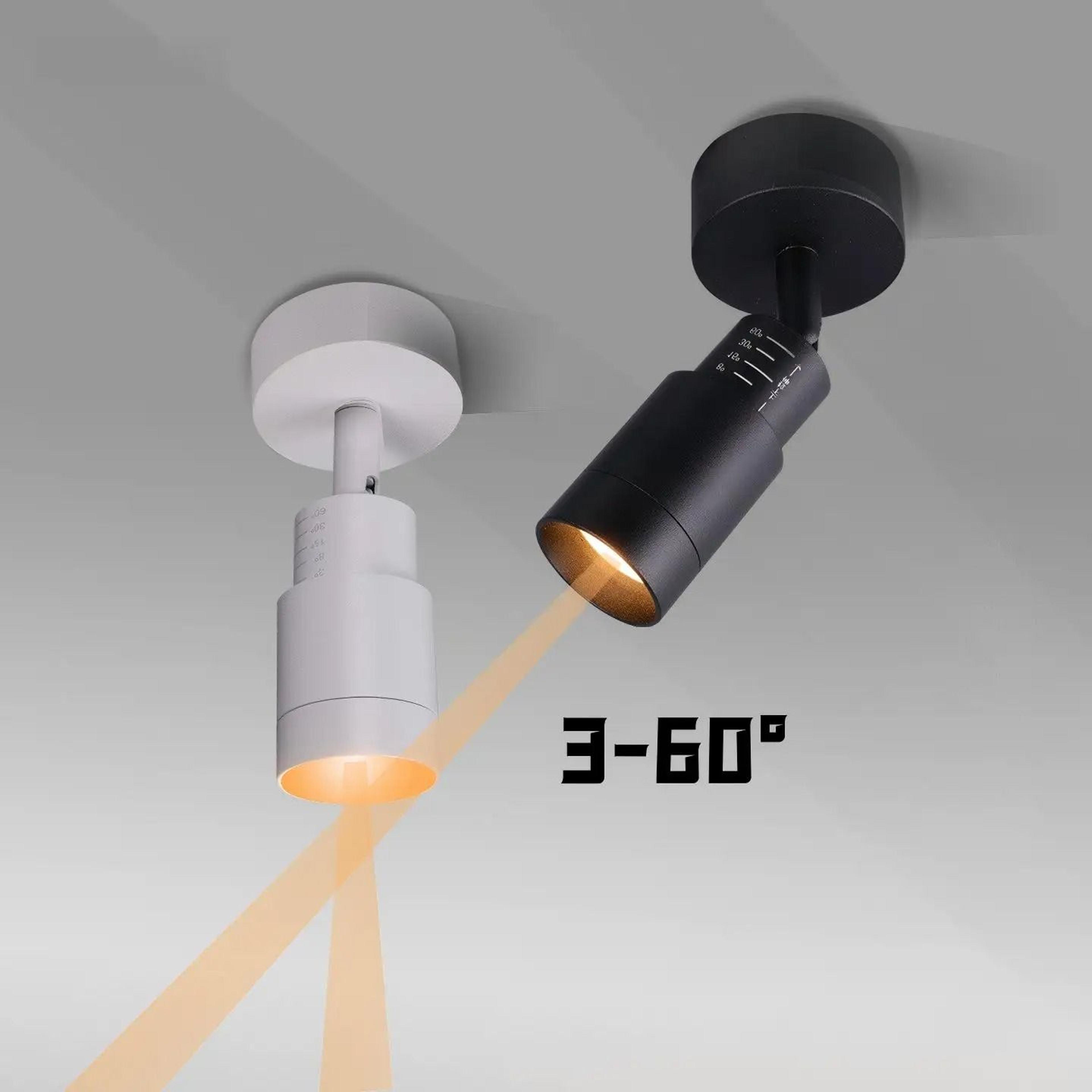 adjustable led spotlight zoom focus surface mounted ceiling light