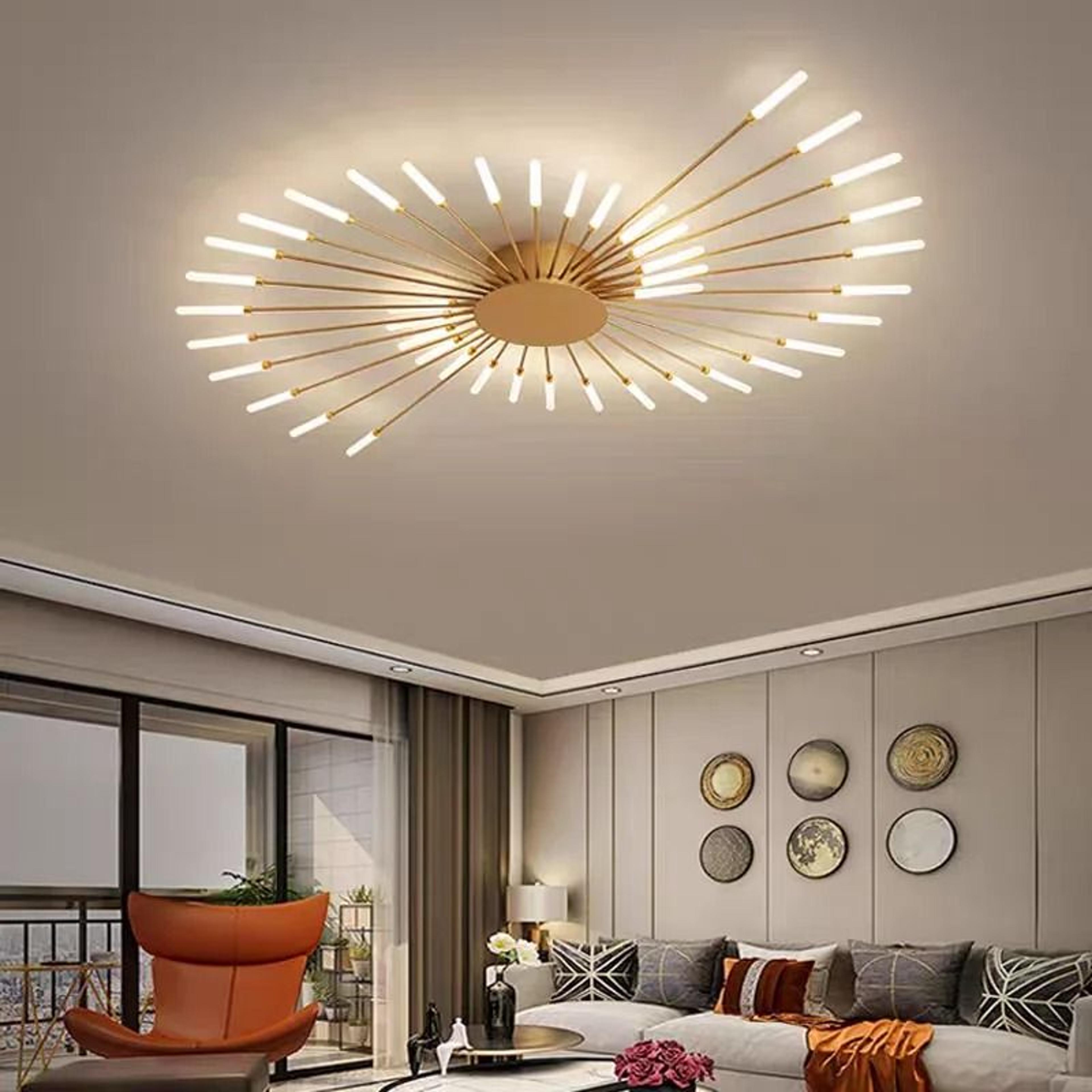 nordic flower led ceiling light modern sputnik chandelier