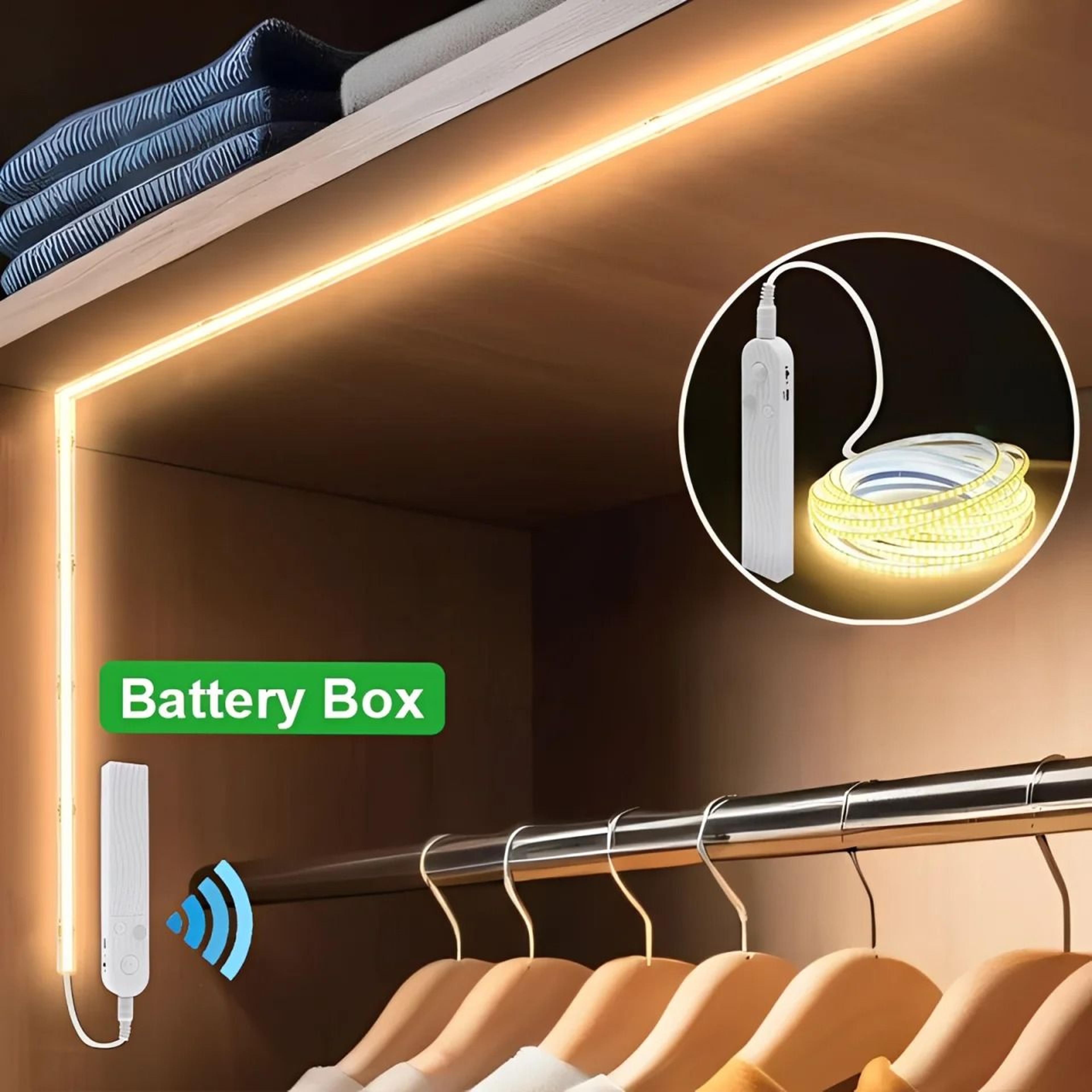 1m 5m pir motion sensor led strip light battery powered night lamp