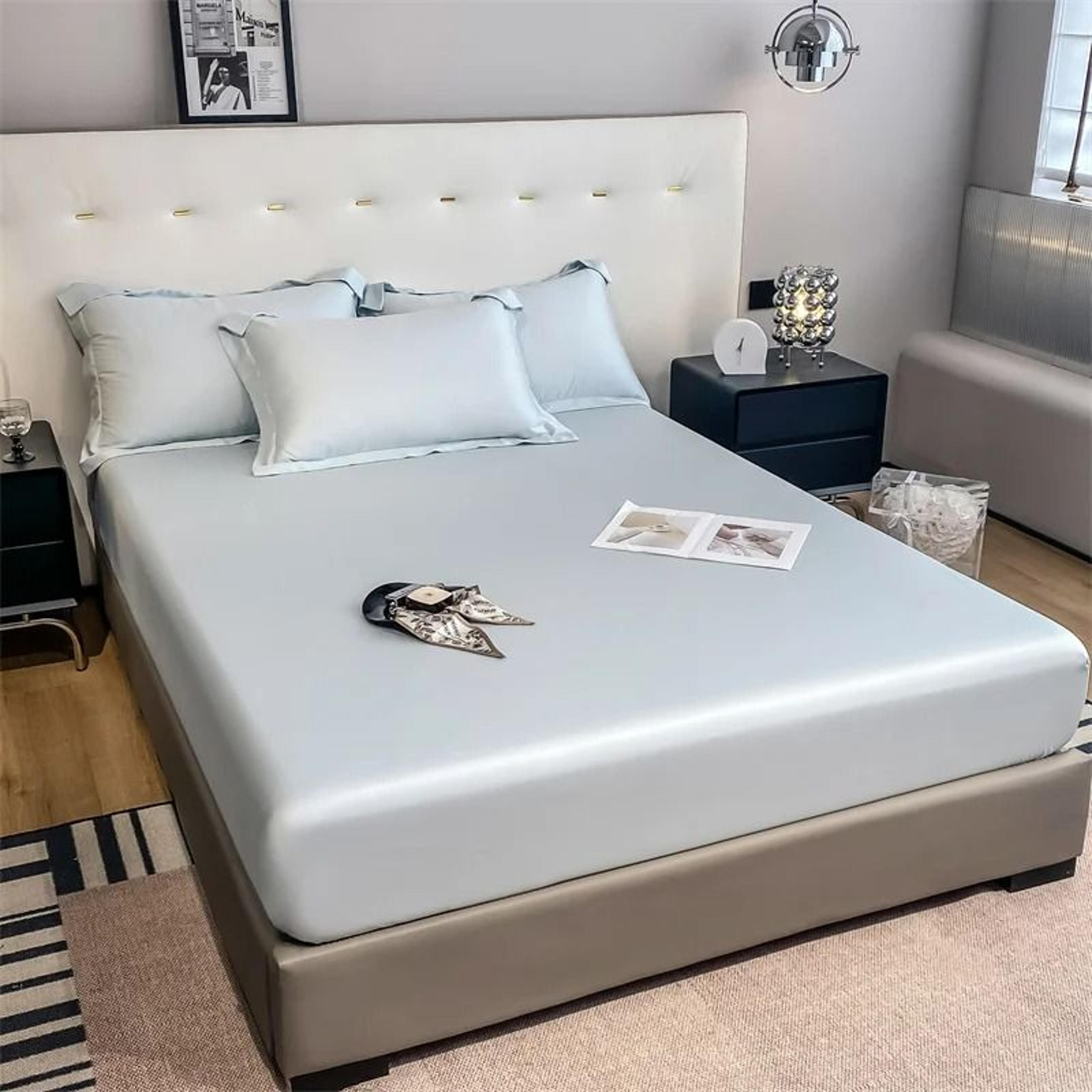 mulberry silk fitted sheet soft elastic silk mattress cover