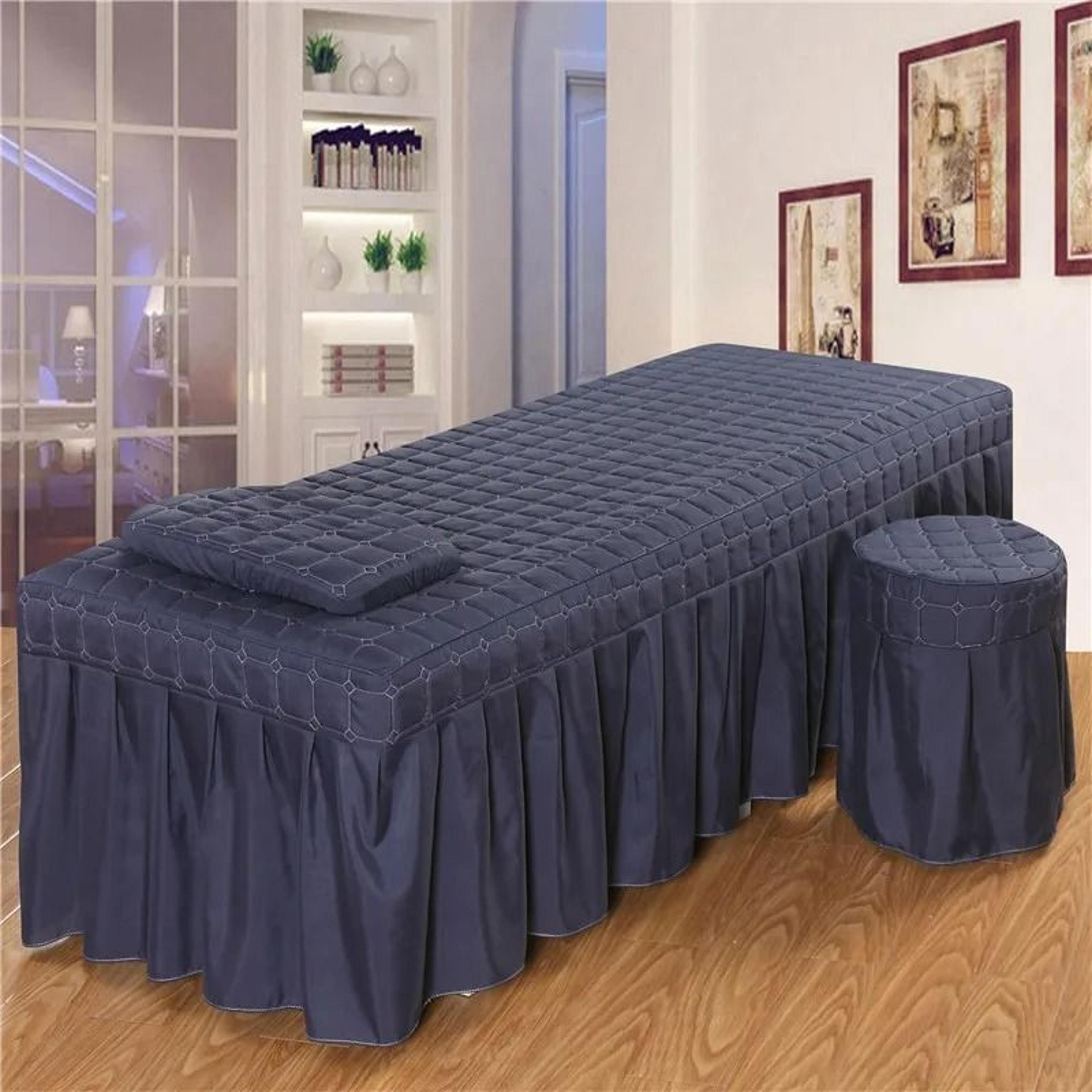 massage table fitted sheet with face hole spa bed cover