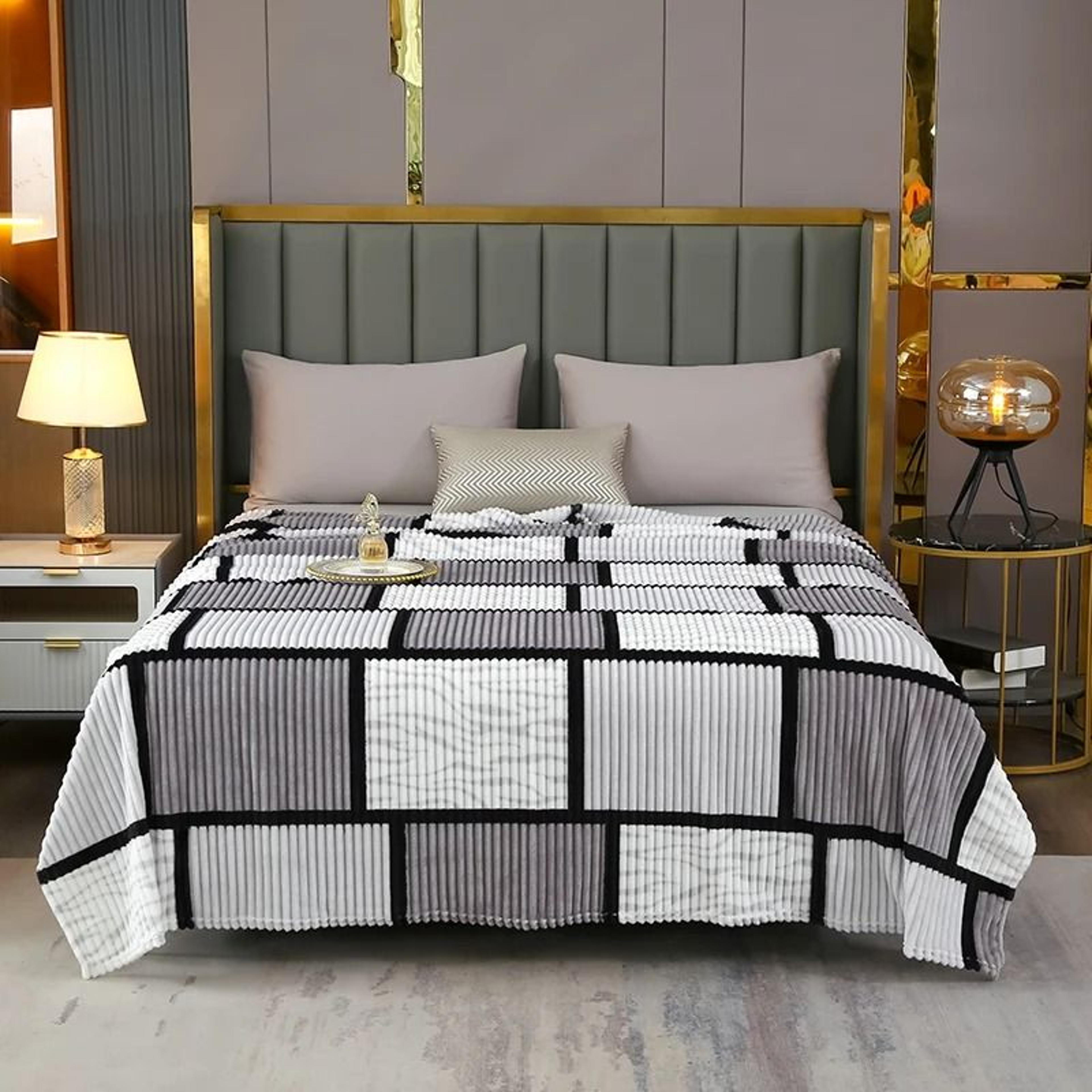 soft flannel fleece bed blanket warm king queen sofa throw