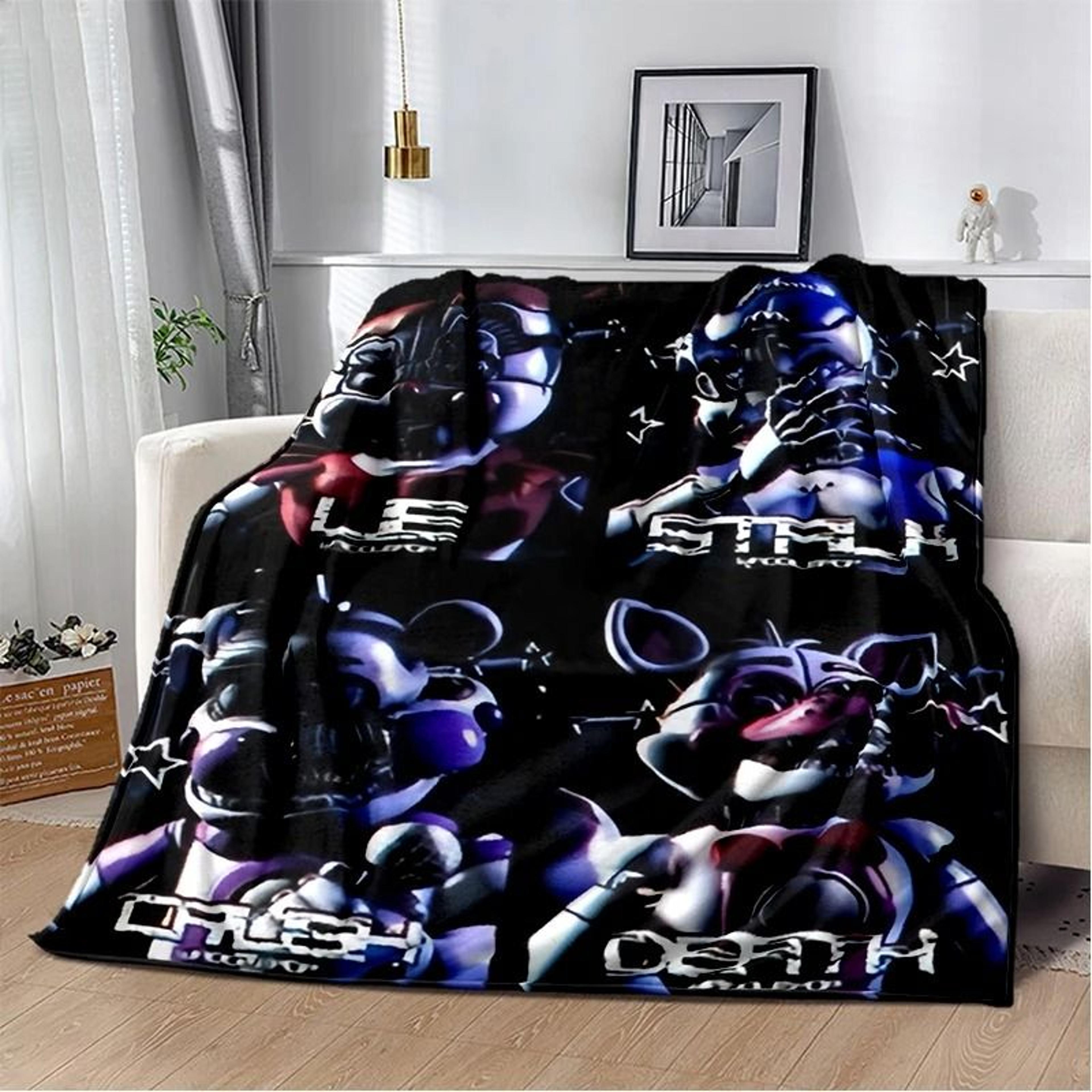 fnaf freddy flannel throw blanket soft horror game bed cover